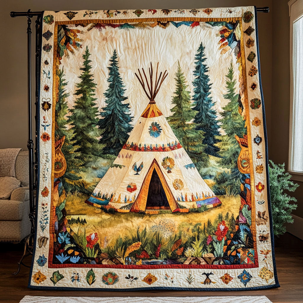 Native American Holiday Xmas Quilt Blanket Native American Christmas Gift for dad