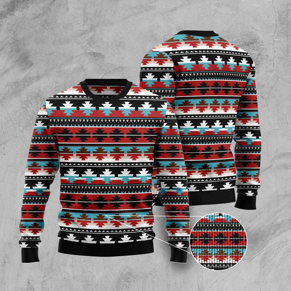 Native American Pattern Ugly Christmas Sweater Funny Ugly Christmas Sweater Best Christmas Gifts