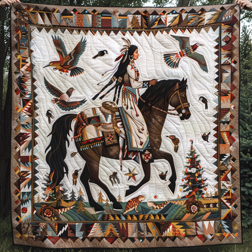 Native American Quilt Blanket King Blanket Cute Christmas Gifts For Boyfriend