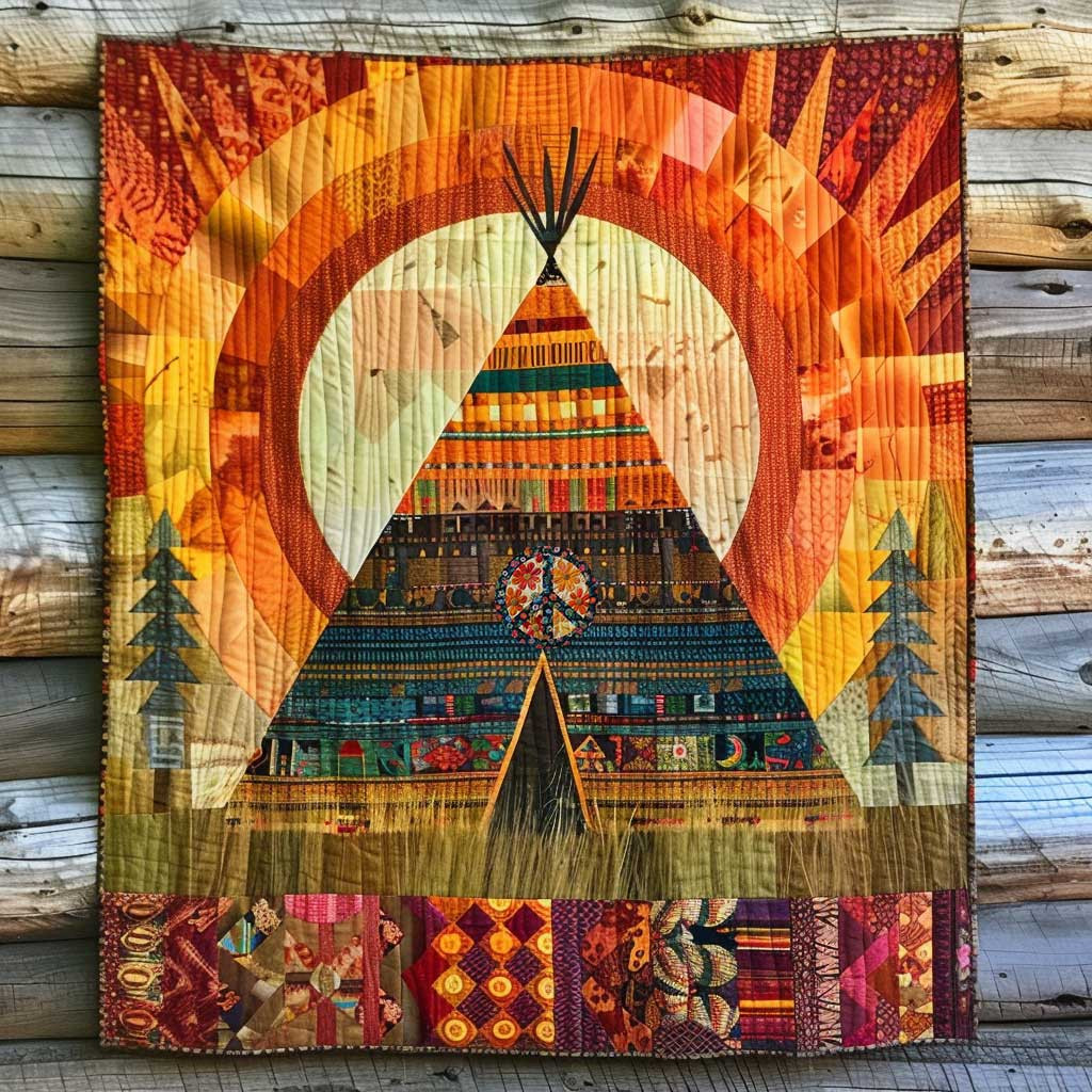 Native American Spirit Holiday Xmas Quilt Blanket Native American Christmas Gifts