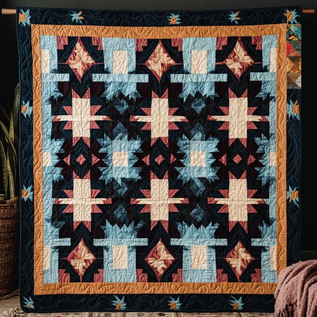 Native American Spirit Stars Holiday Xmas Quilt Blanket Native American Indian Gifts