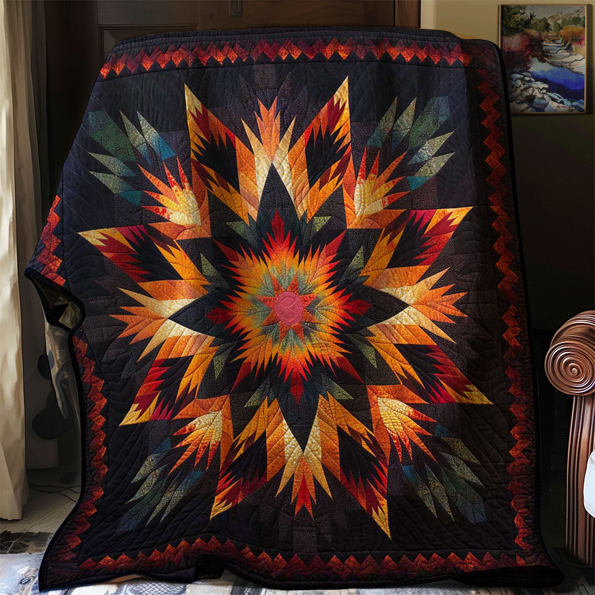 Native American Star Quilt Blanket Christmas Throw Blanket Son To Mother Christmas Gifts