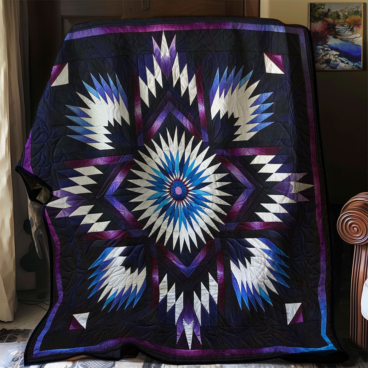Native American Star Quilt Blanket Throws And Blankets Good Gifts For Dads 50Th Birthday