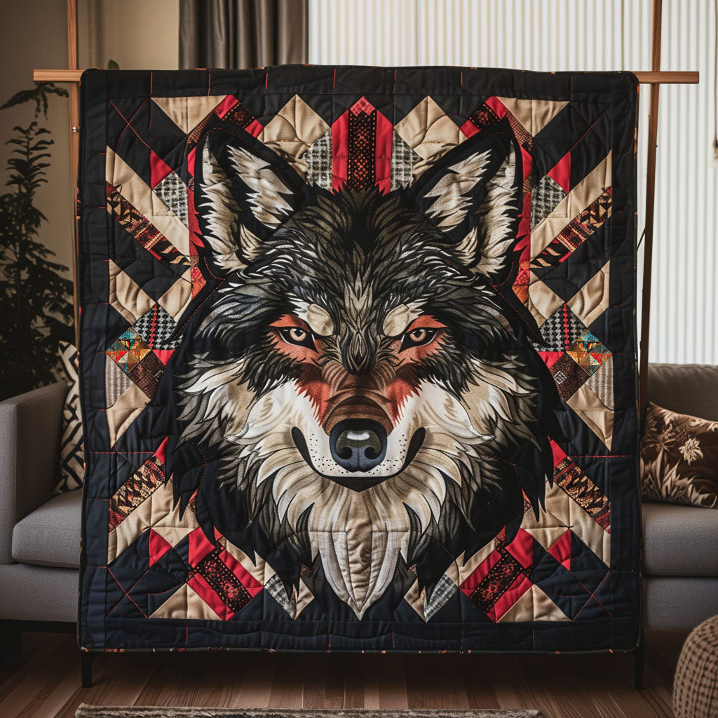 Native American Wolf Holiday Xmas Quilt Blanket Native American Gift Ideas