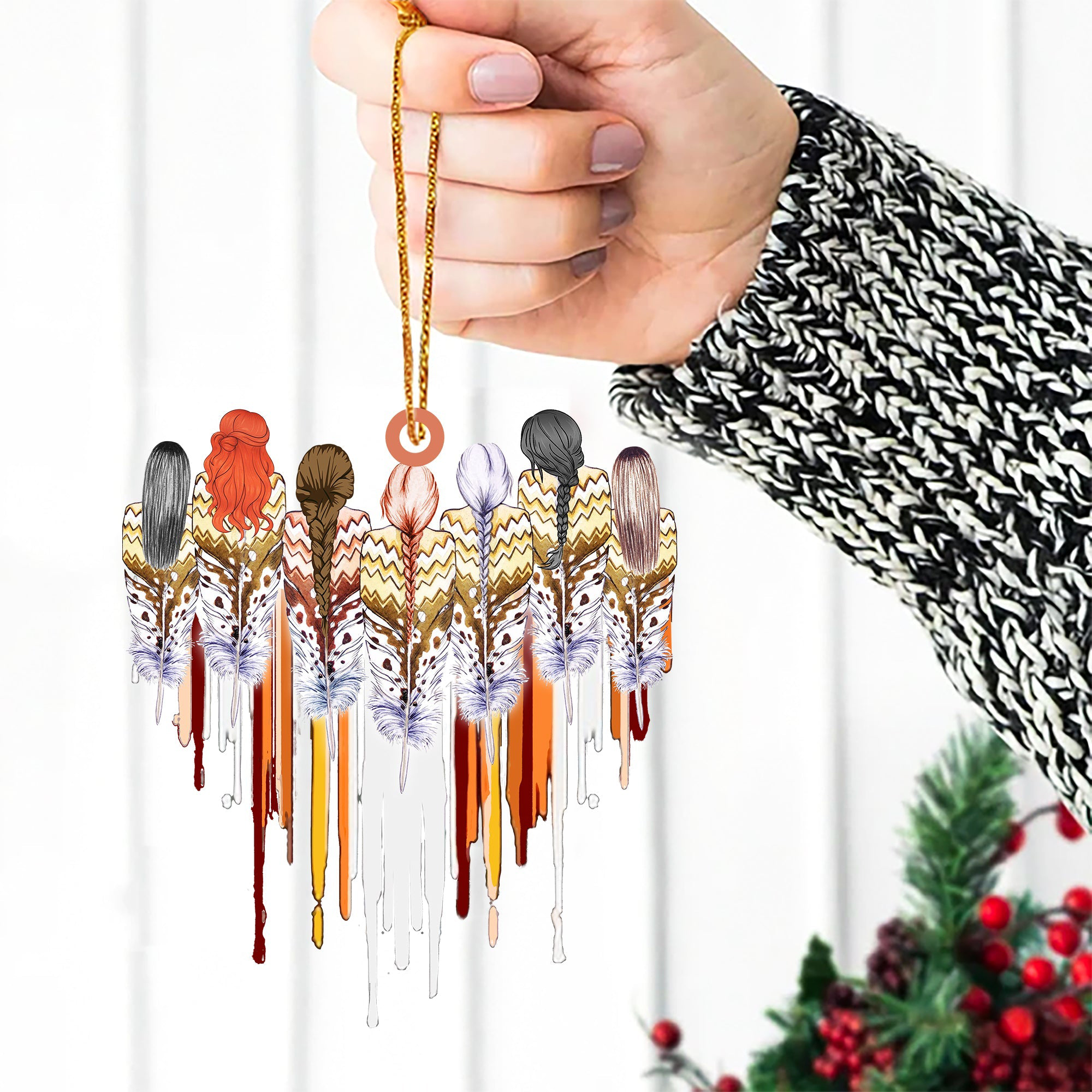 Native American Women Christmas Ornament Xmas Decor Christmas Tree Decor Secret Santa Gifts