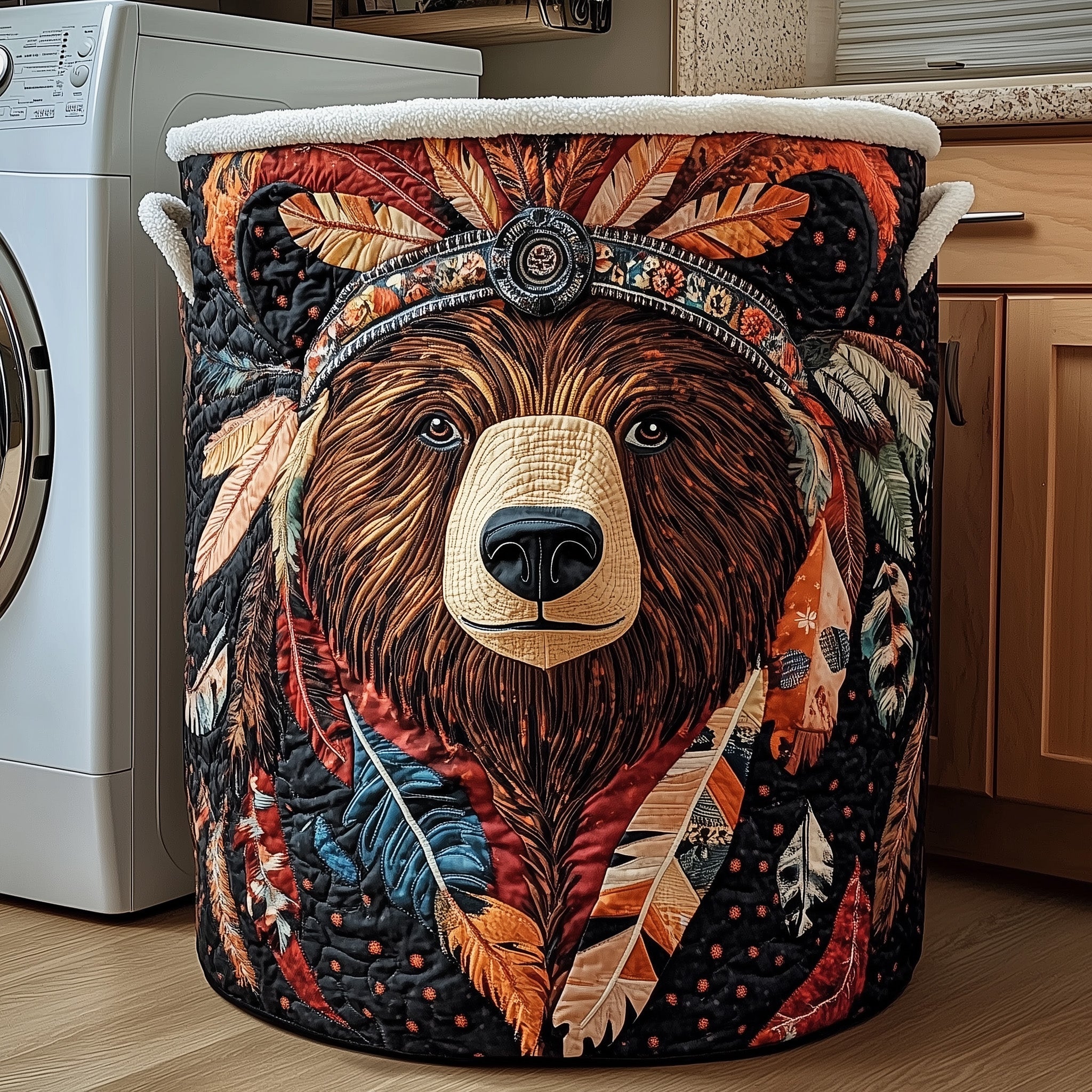 Native Charm Quilted Laundry Basket Bear Gifts For Mom Mother's Day