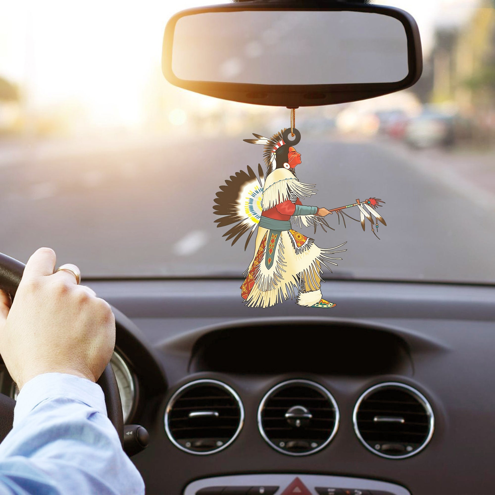 Native Chief American Christmas Car Ornament Christmas Decor Gifts For Native