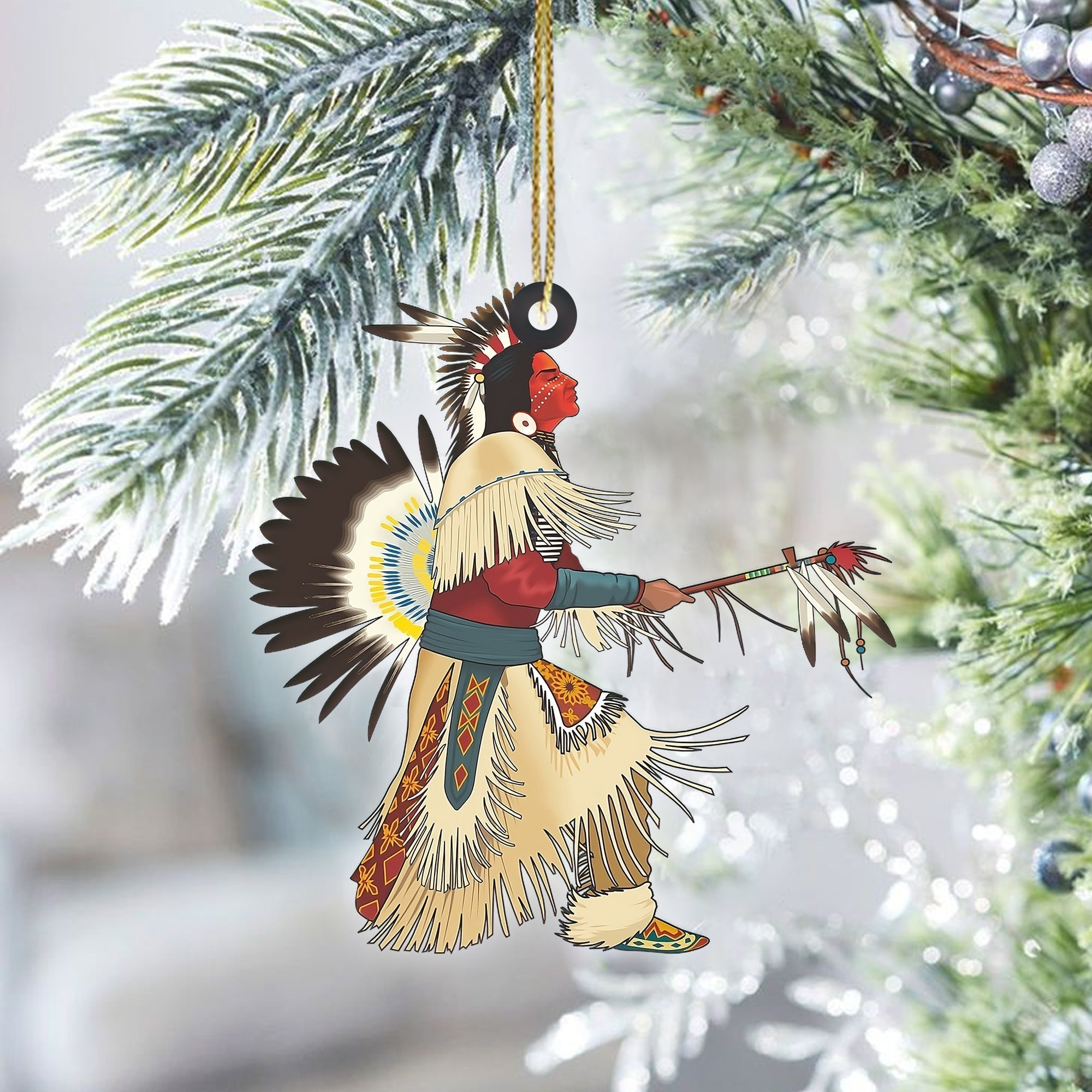 Native Chief American Christmas Ornament Christmas Tree Decor Secret Santa Gifts