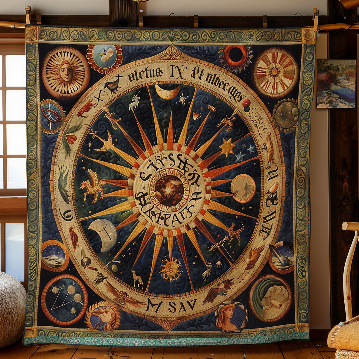 Native Cosmic Holiday Xmas Quilt Blanket Native American Themed Gifts