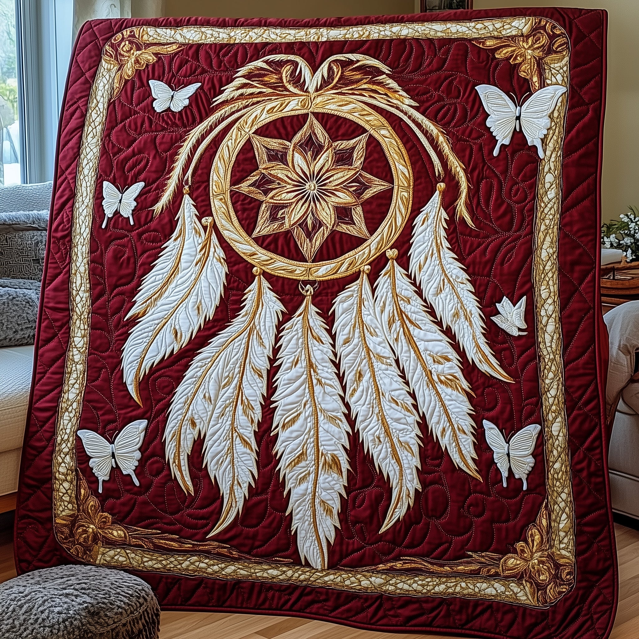 Native Dreams Quilted Blanket Cute Cozy BlanketGraduation Gifts For Daughter