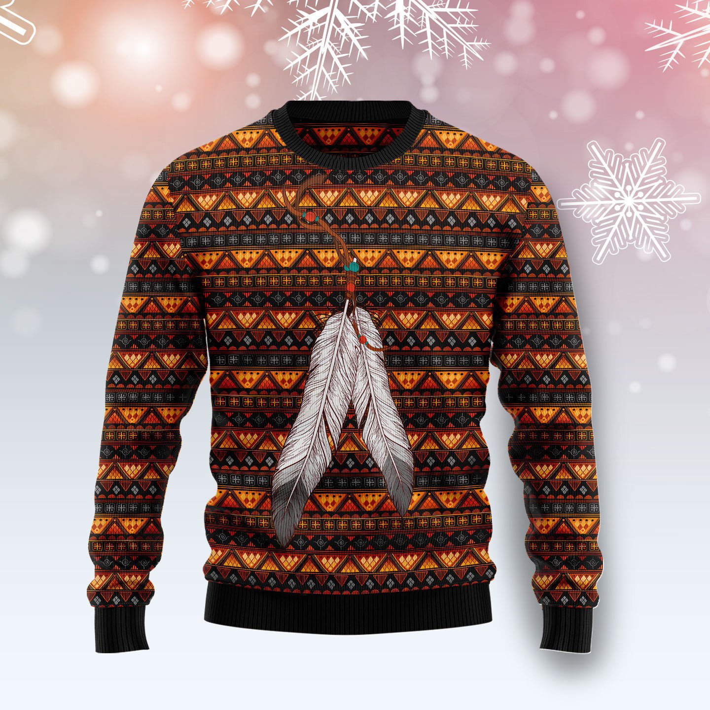 Native Feather Ugly Christmas Sweater Indigenous Rights Apparel Xmas Gift Ideas