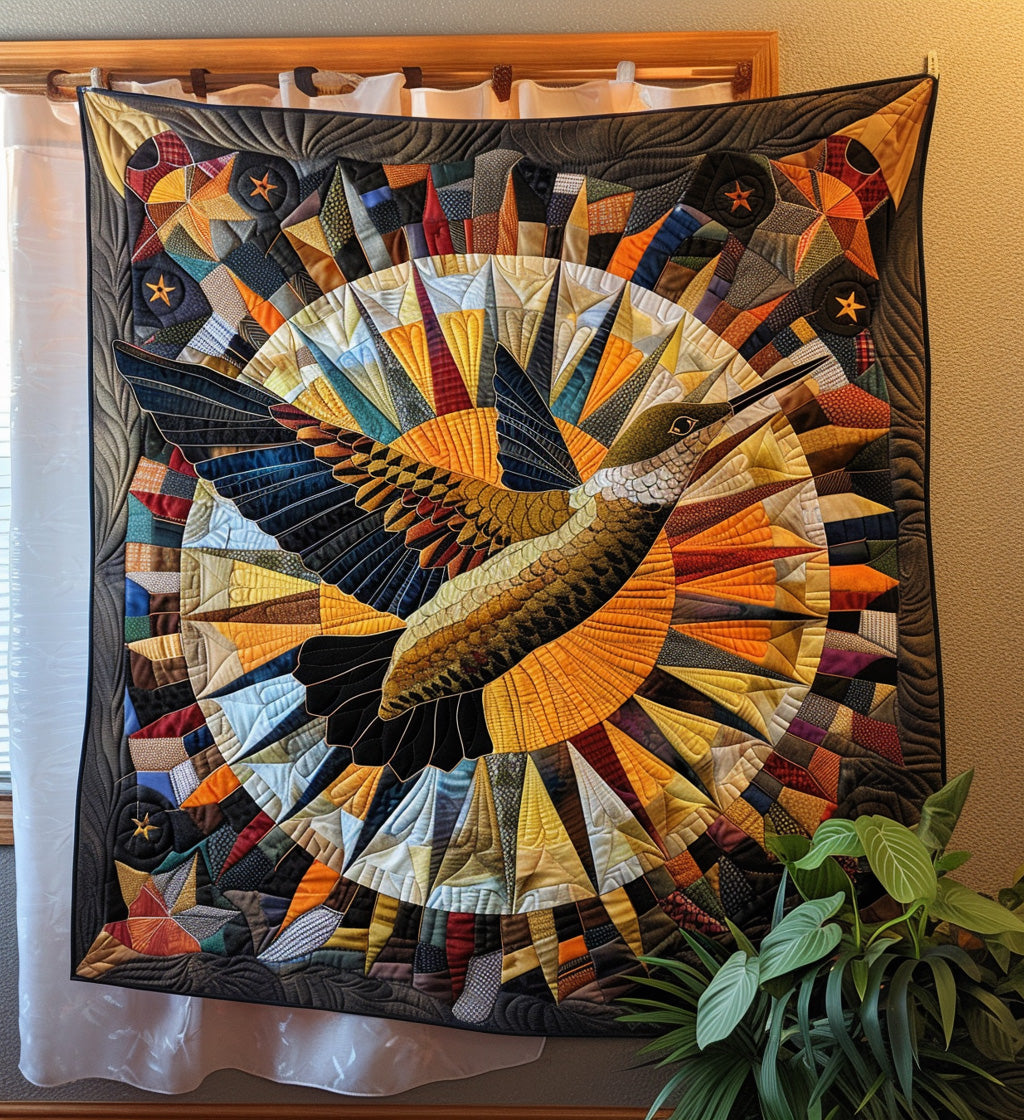 Native Hummingbird Quilted Blanket Gifts For Hummingbird Lovers