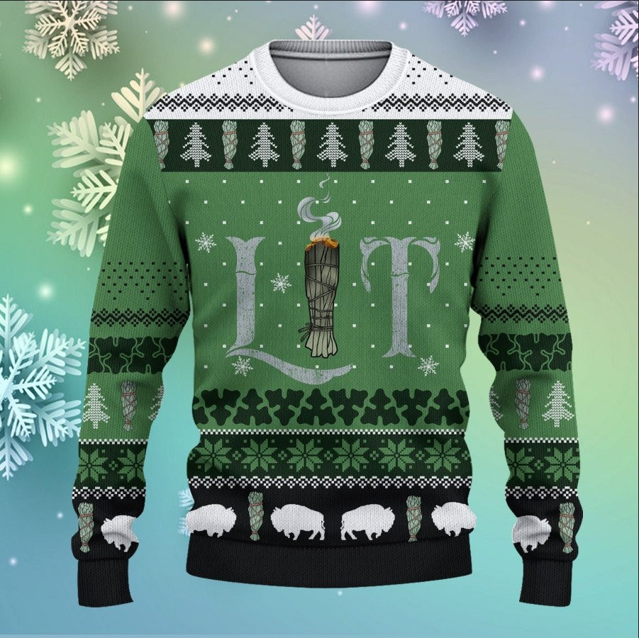 Native Lit Vintage Ugly Christmas Sweater Mens Ugly Xmas Sweater Clothing Christmas Gift