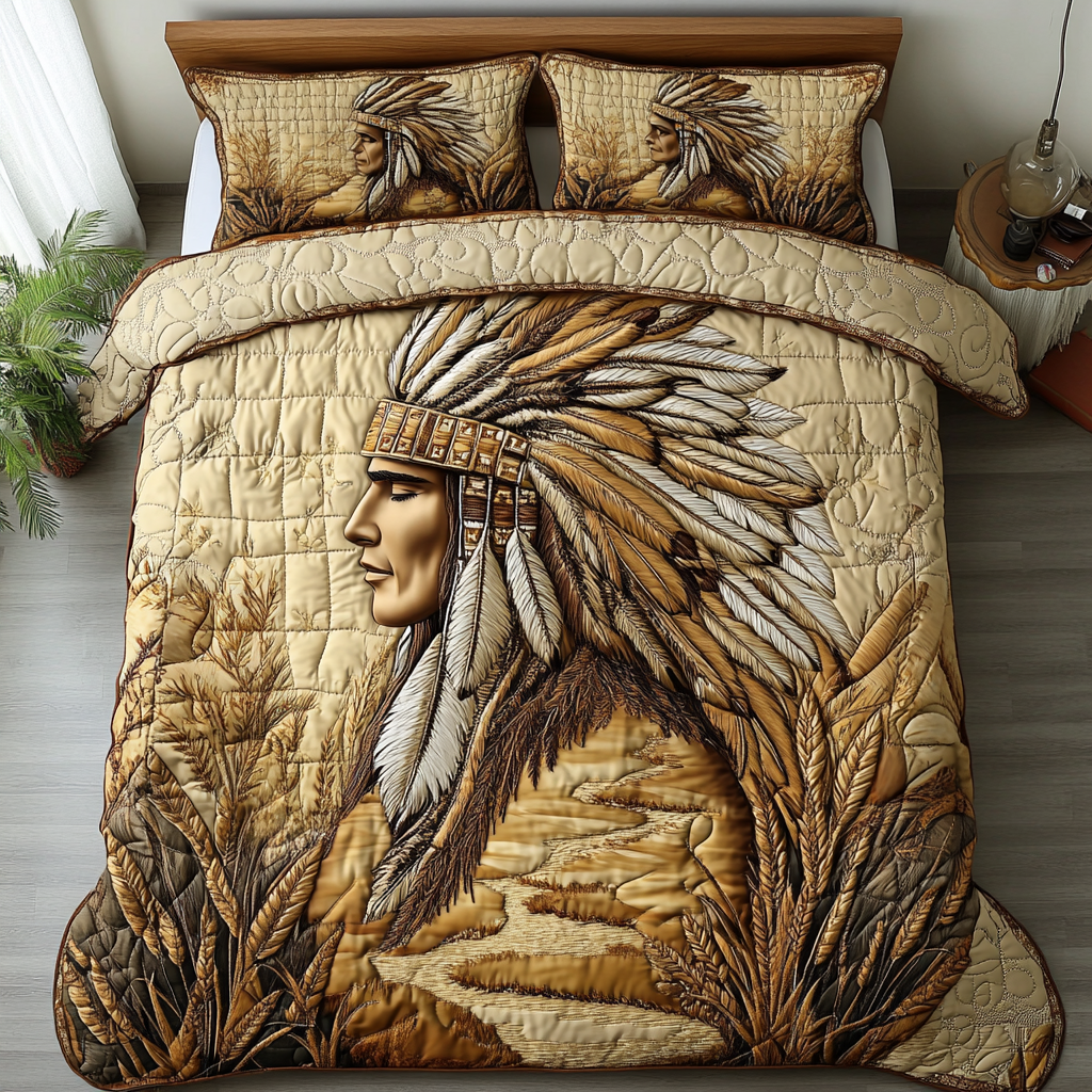 Native Spirit Quilted Bedding Set Best Bedspread Set Native American Indian Gifts