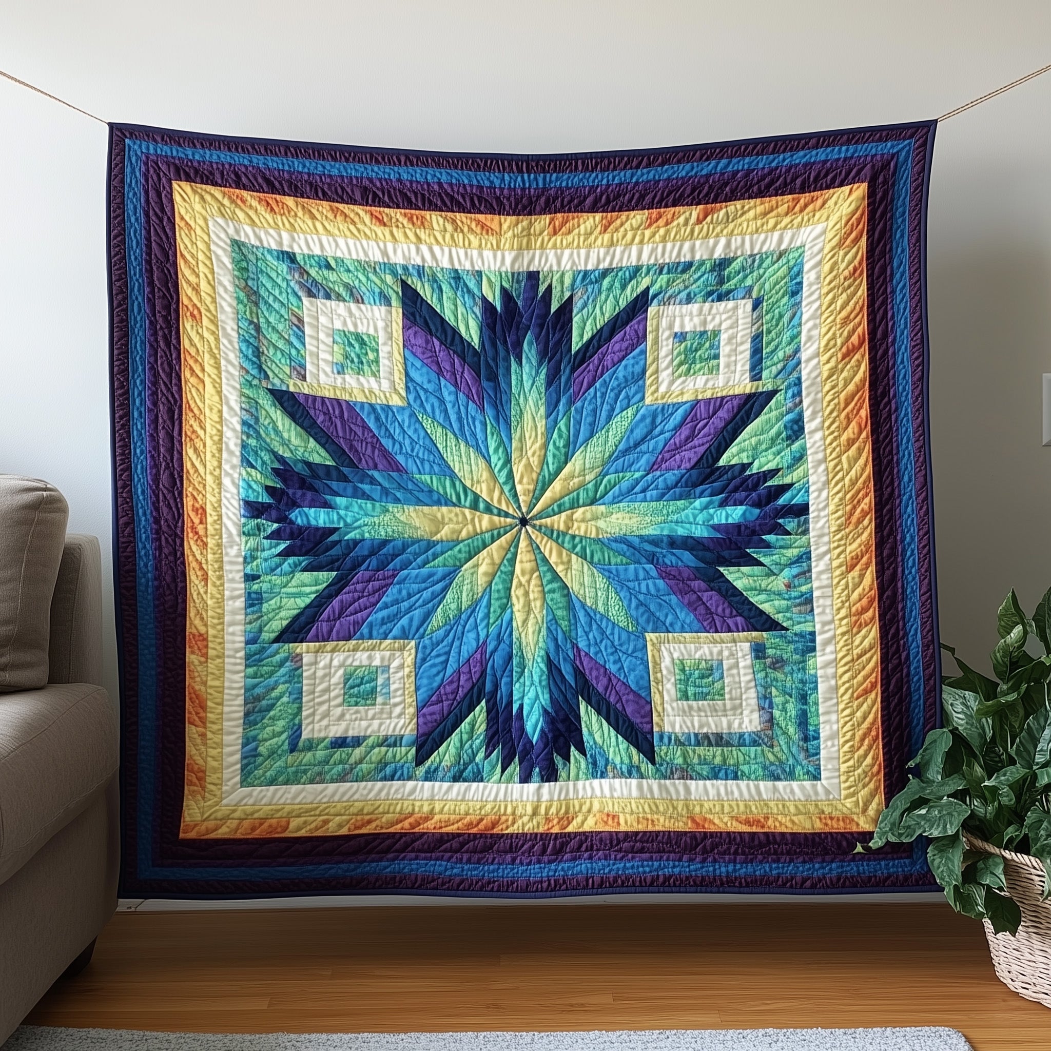 Native Star Quilted Blanket Cute Cozy BlanketBest Native American Gifts
