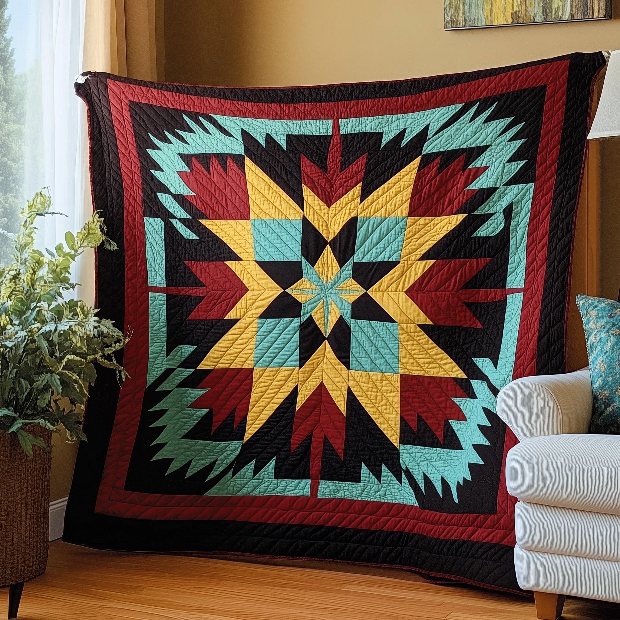 Native Star Quilted Blanket Cute Cozy BlanketNative American Christmas Gift Ideas