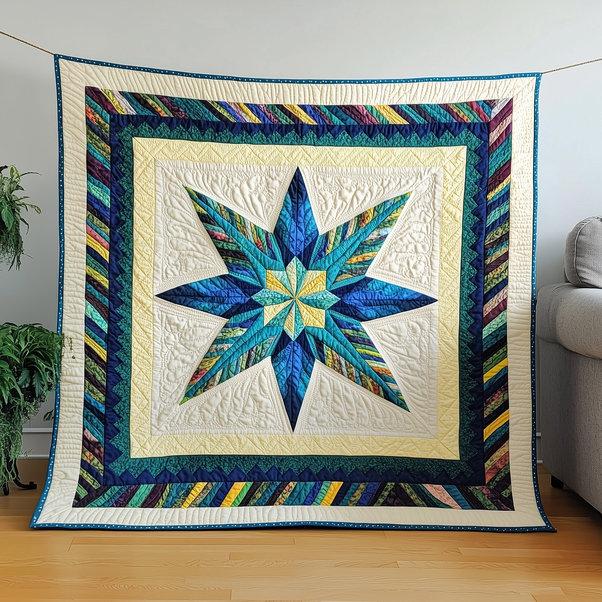 Native Star Quilted Blanket Cute Cozy BlanketNative American Gifts For Men Women