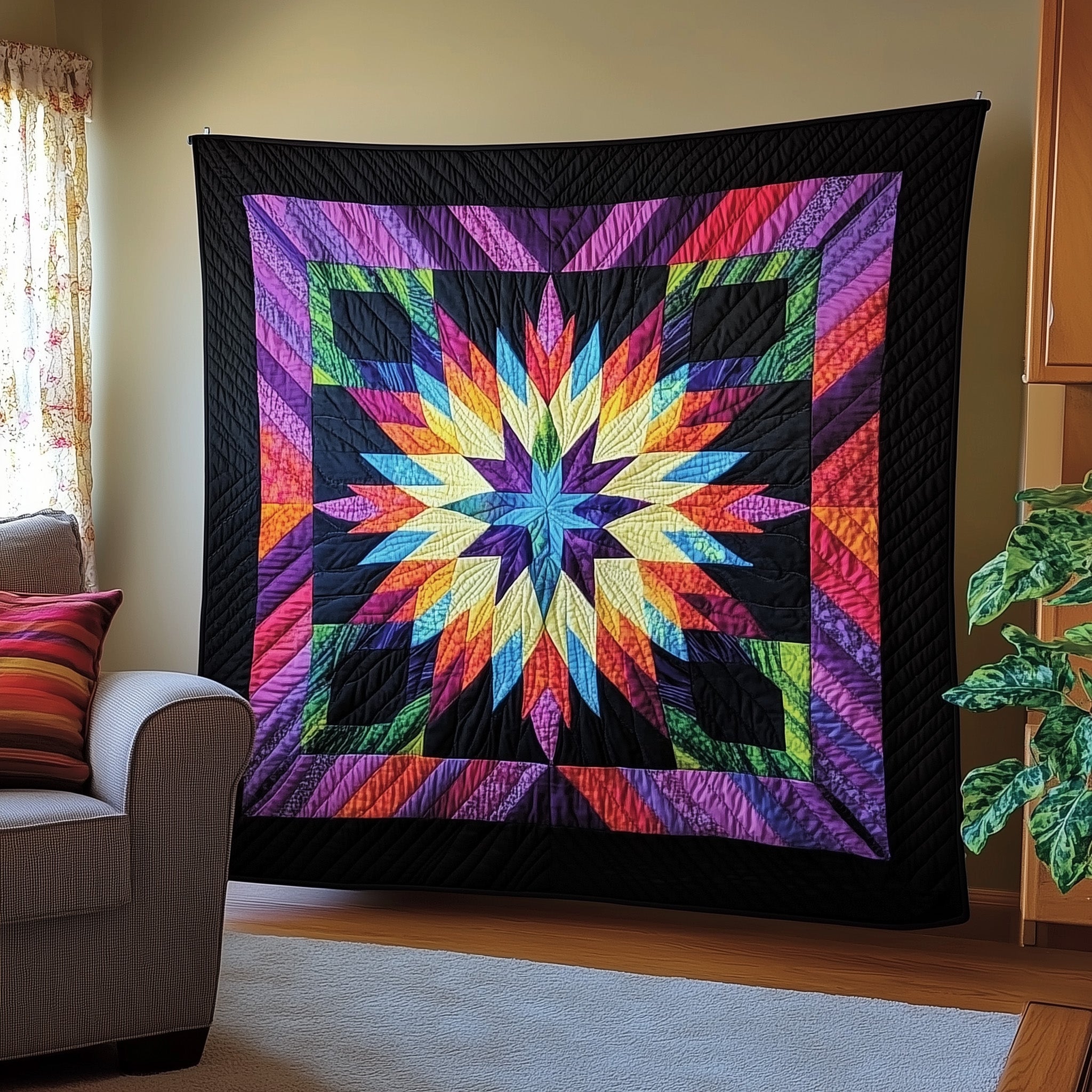 Native Star Quilted Blanket Cute Cozy BlanketNative American Themed Gifts