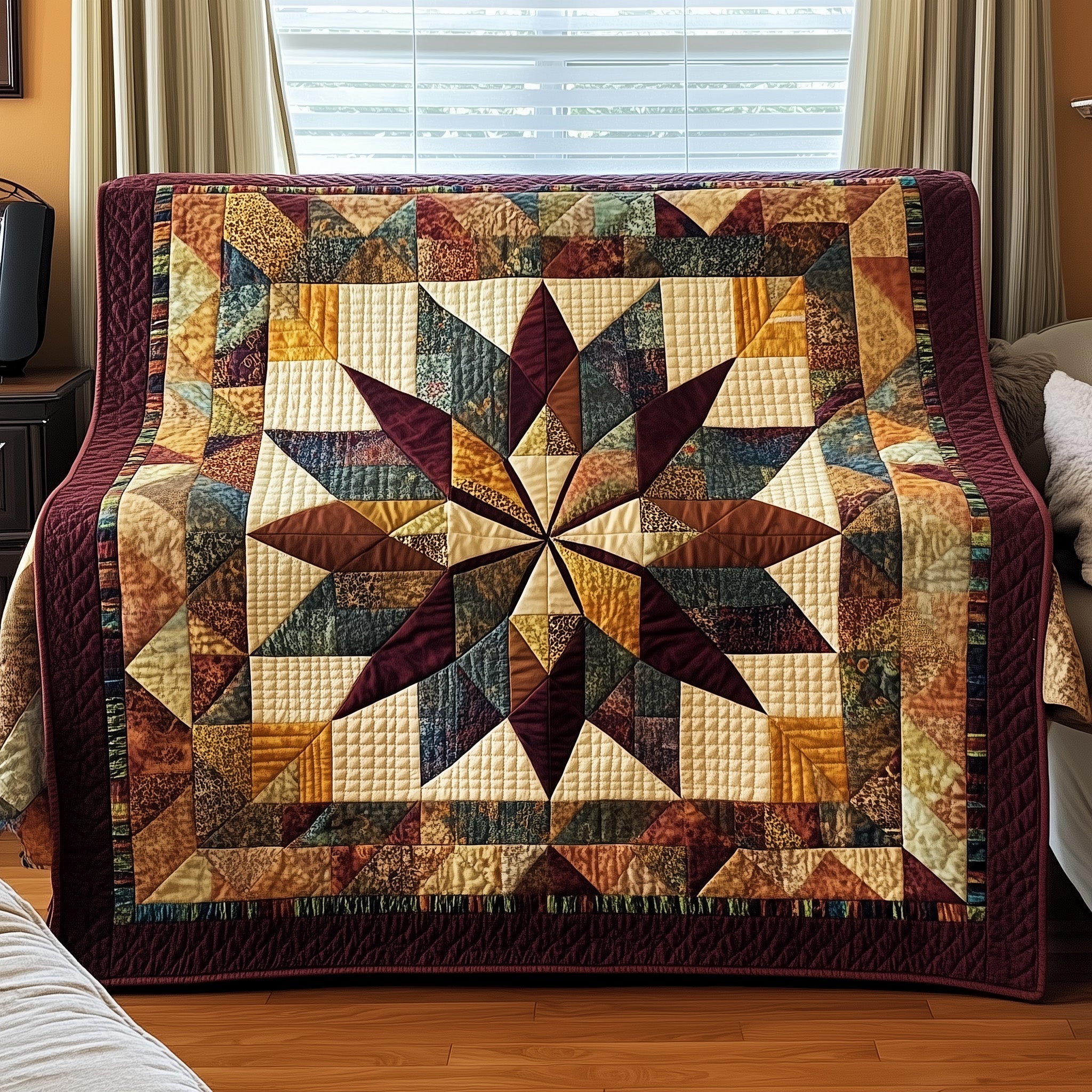 Native Star Quilted Blanket Cute Cozy BlanketNative Gifts For Women