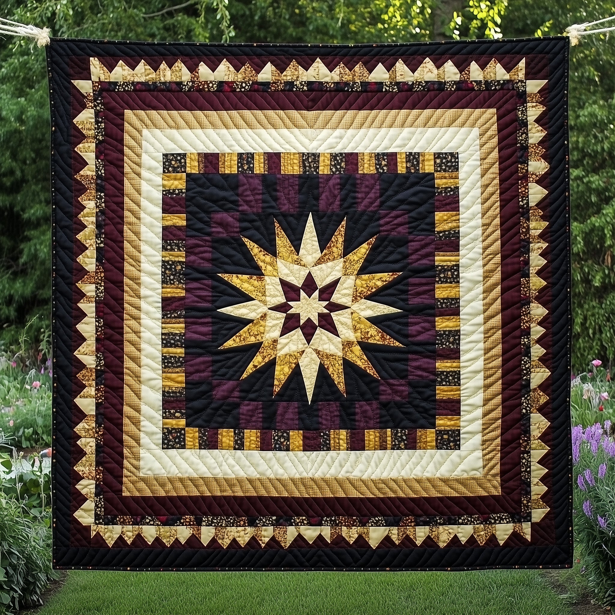 Native Star Quilted Blanket Merchandise Throw BlanketGreat Native American Presents