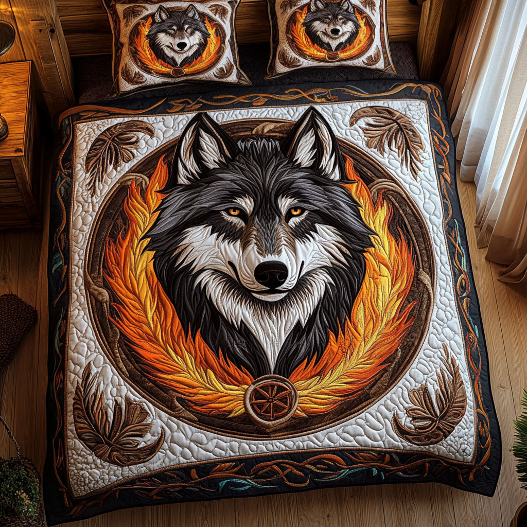 Native Wolf Duvet Cover Set King Size Bed Set Best Gifts For Men