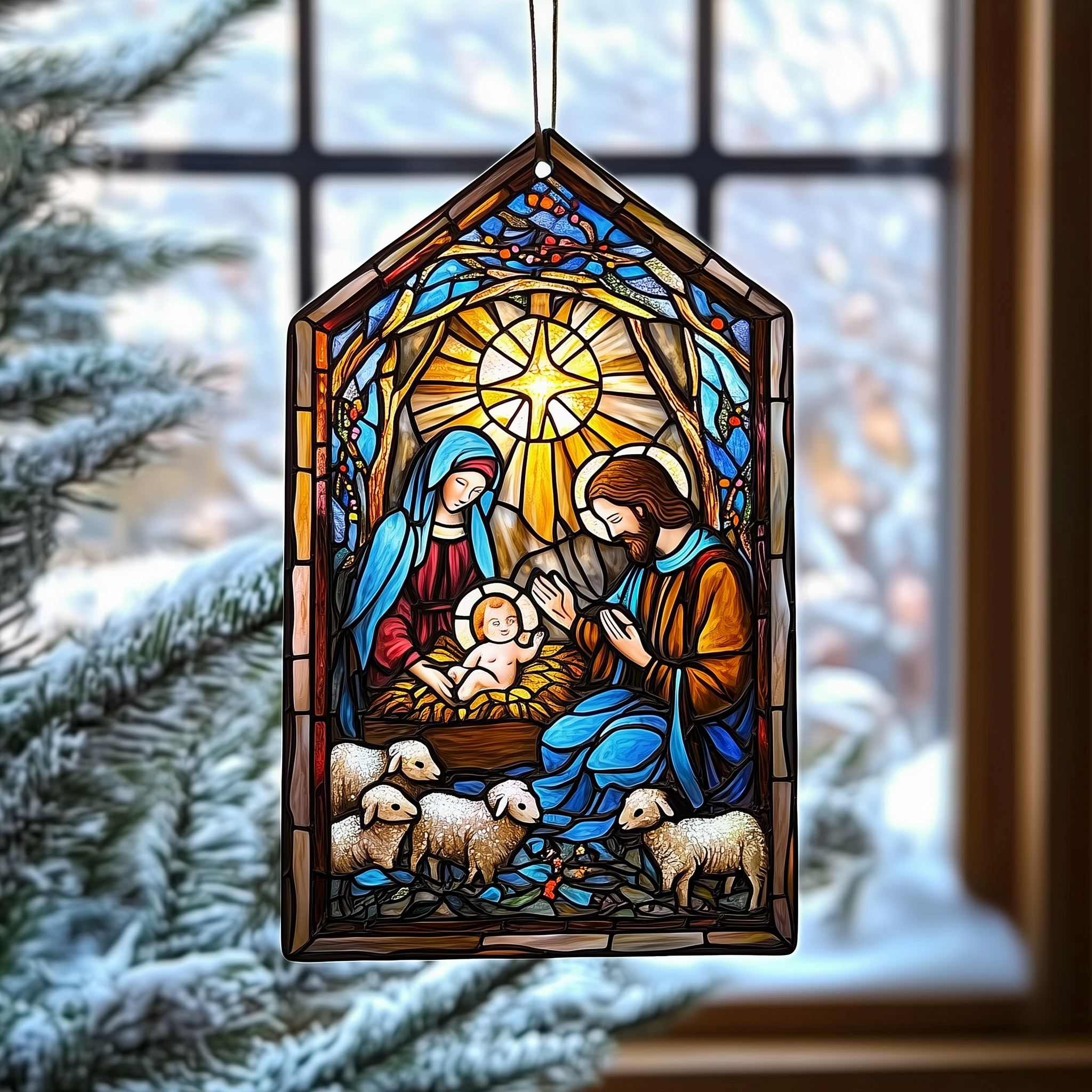 Nativity Acrylic Suncatcher Ornament Christmas Ornament Decoration Christmas Ornament Decoration