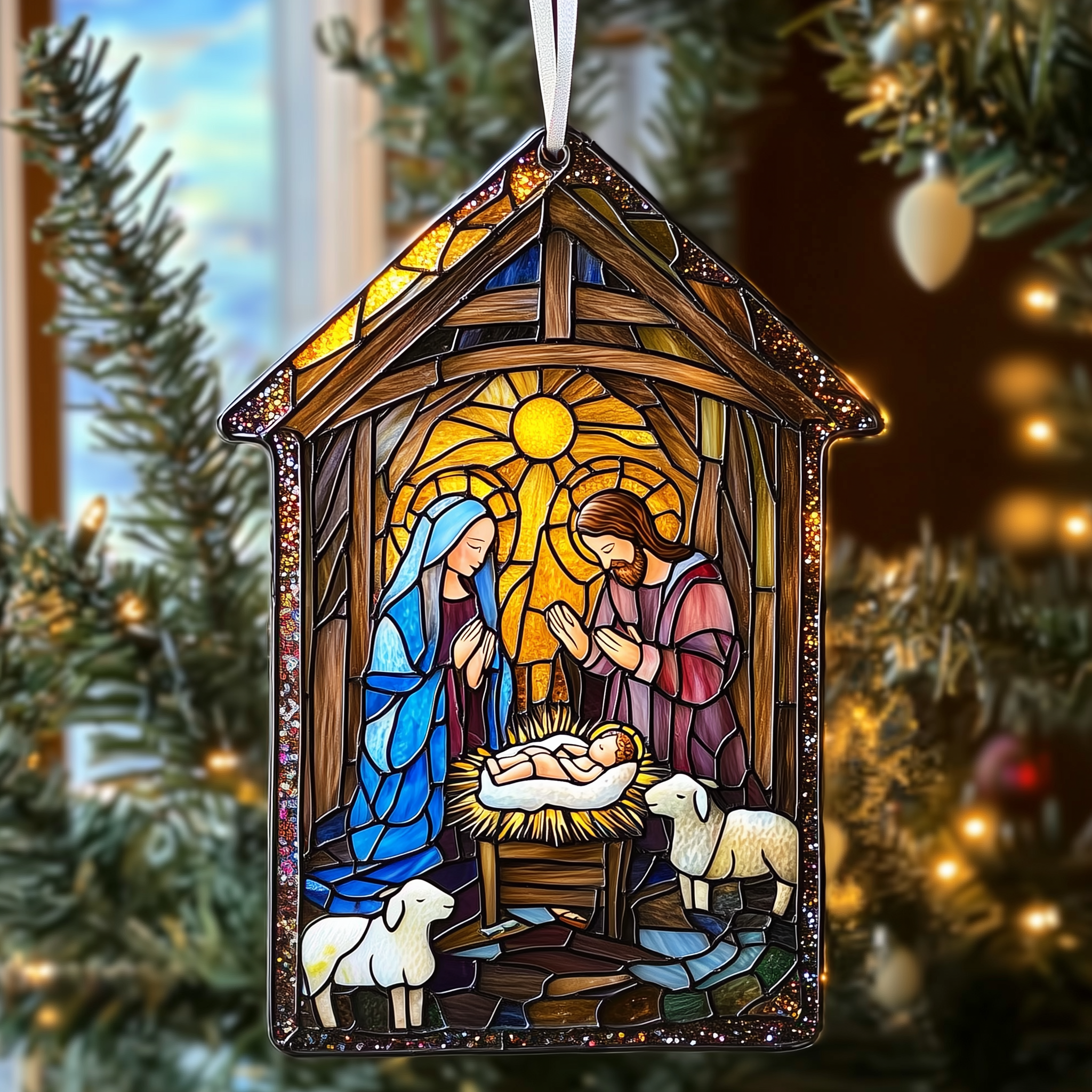 Nativity Acrylic Suncatcher Ornament Christmas Ornament Decoration Christmas Tree Ornament