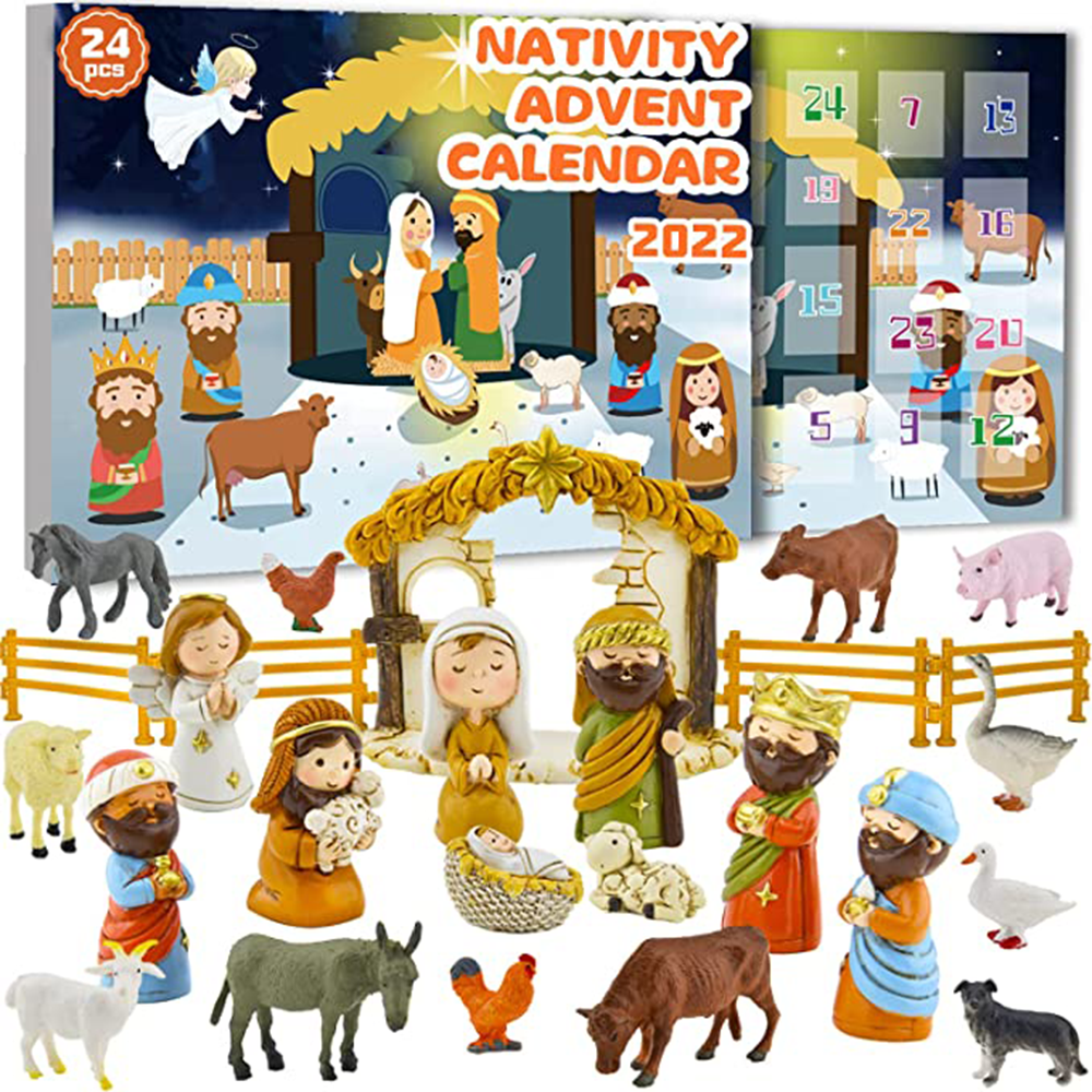 Nativity Advent Calendar 24 Days Of Christmas Nativity Scene Set Nativity Holy Family