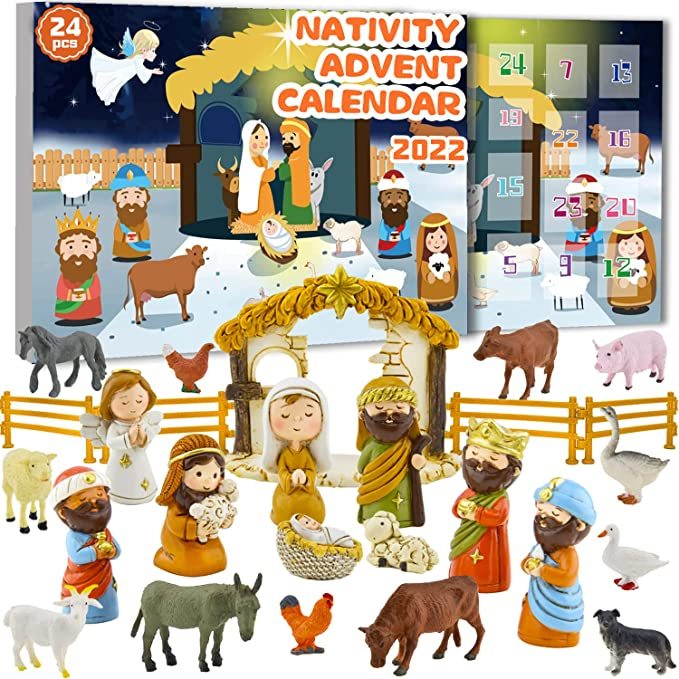 Nativity Advent Calendar 24 Days Of Christmas Nativity Scene Xmas Countdown Religious Gifts