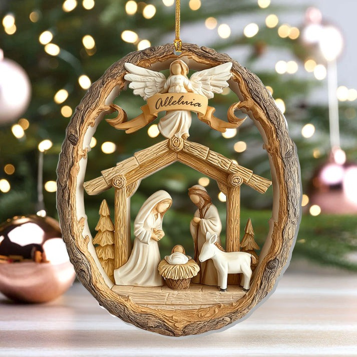 Nativity Blessing Christmas Ornament Baby Jesus Tree Decor Xmas Gifts For Christians
