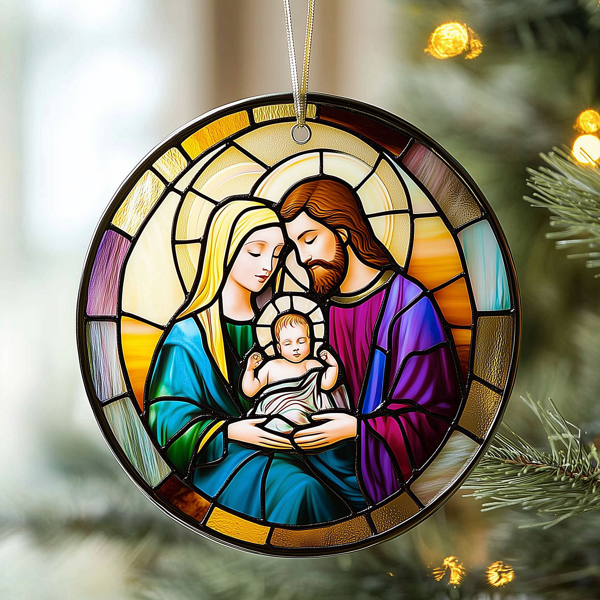 Nativity Mica Ornament Bring Joy to Family Moments with Our Holiday Ornaments