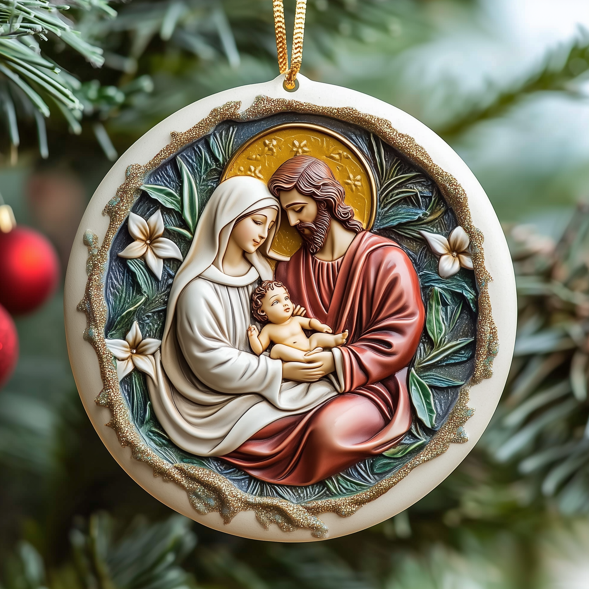Nativity Mica Ornament Discover the Beauty of Handcrafted Holiday Ornaments