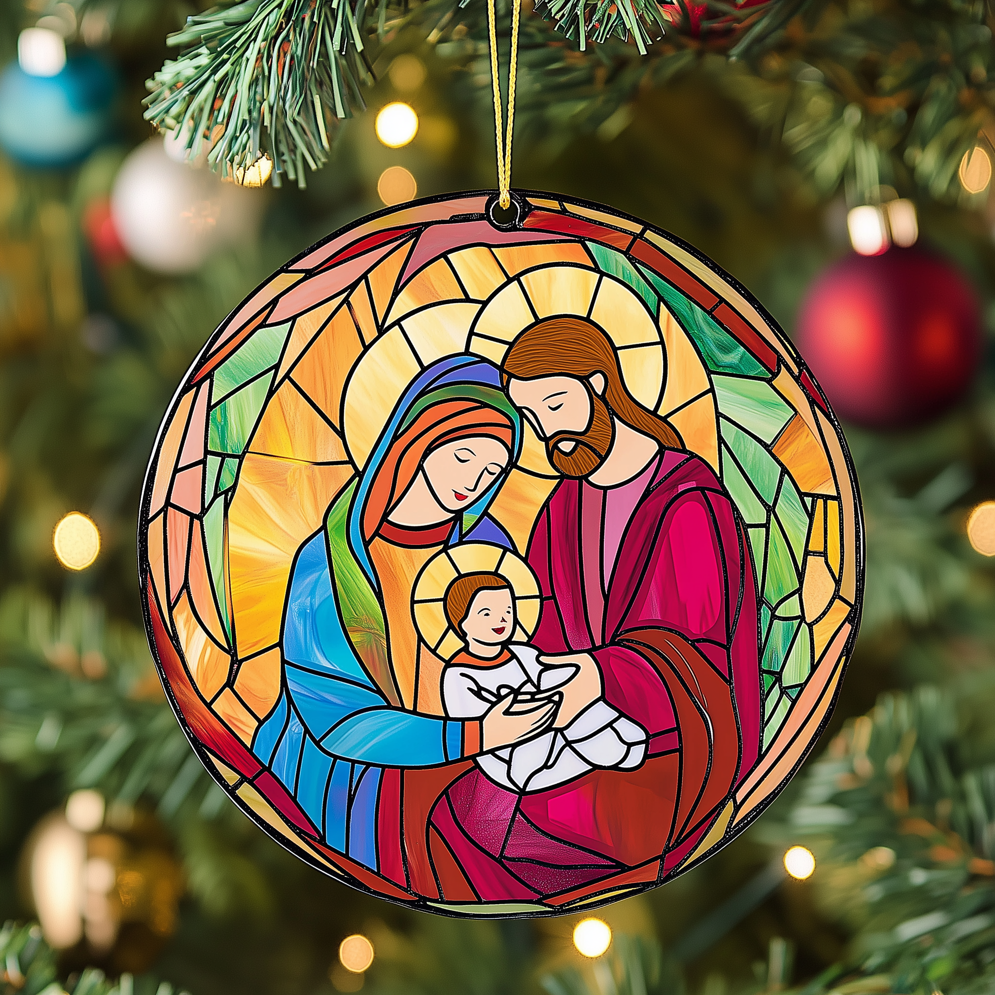 Nativity Mica Ornament Feel the Artistry in Every Handcrafted Ornament