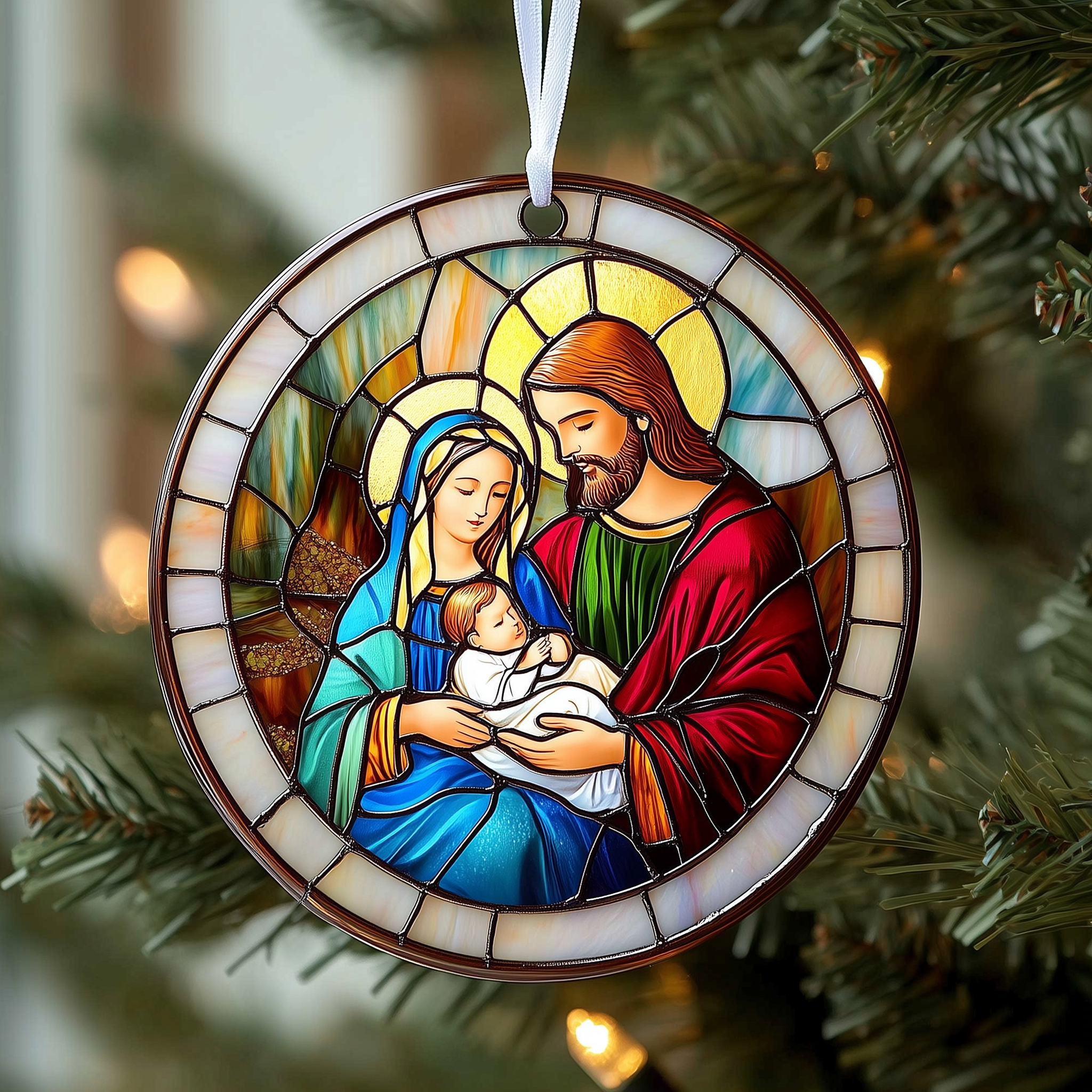 Nativity Mica Ornament Feel the Heart of Home in Every Ornament