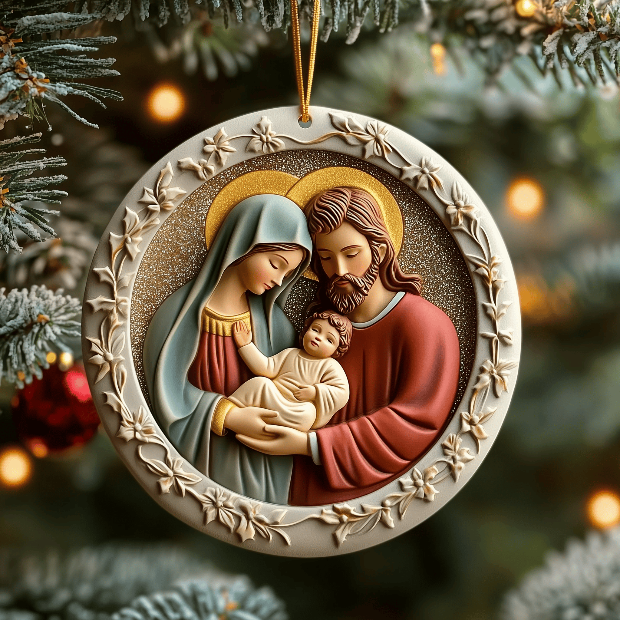 Nativity Mica Ornament Feel the Love in Every Ornament We Create