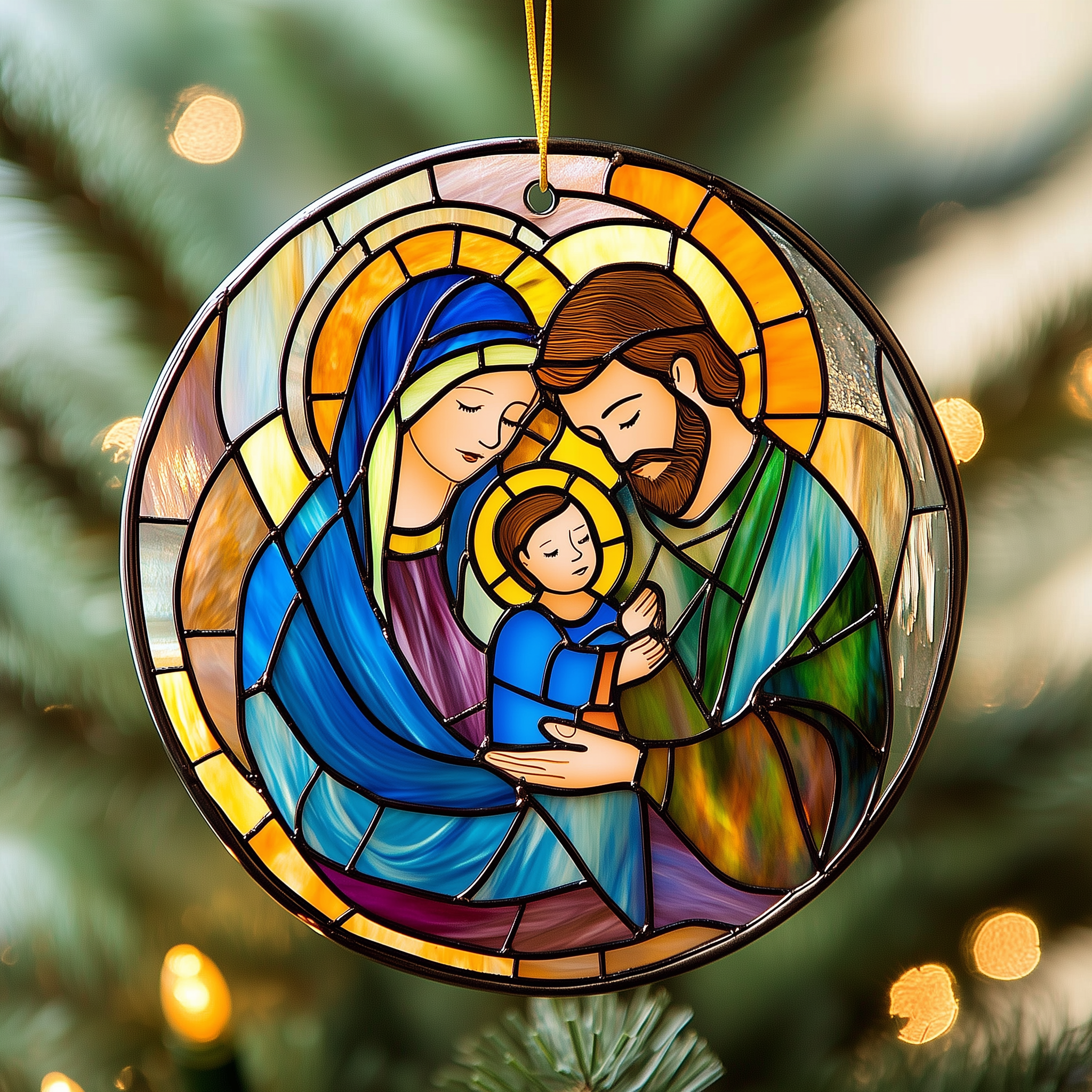 Nativity Mica Ornament Holy Christmas Ornament Religious Holiday Decor Thoughtful Gift For Believers