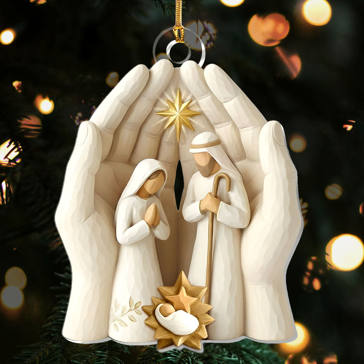 Nativity Of Faith Christmas Ornament Xmas House Decorations Christian Gifts For Family