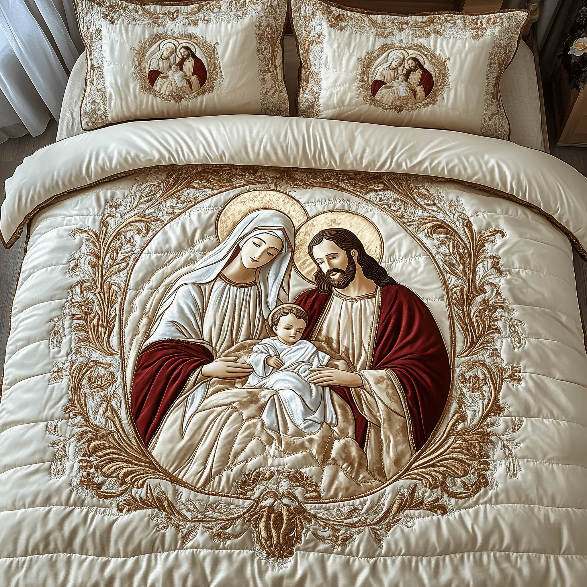 Nativity Quilted Bedding Set Christmas Bedding Set Gift Experiences For Couples