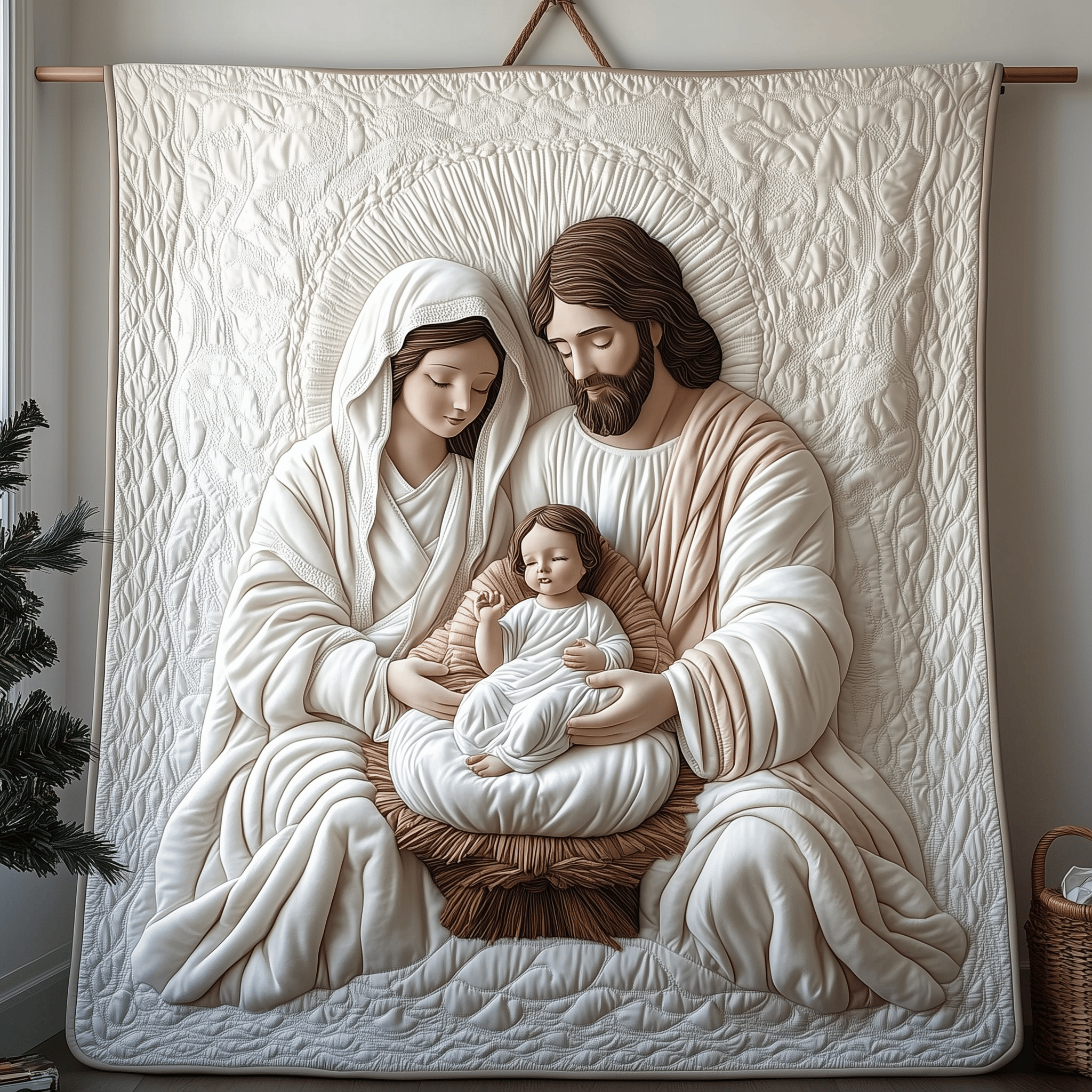 Nativity Quilted Blanket Christmas Quilted Blanket Best Christmas Gifts For Couples