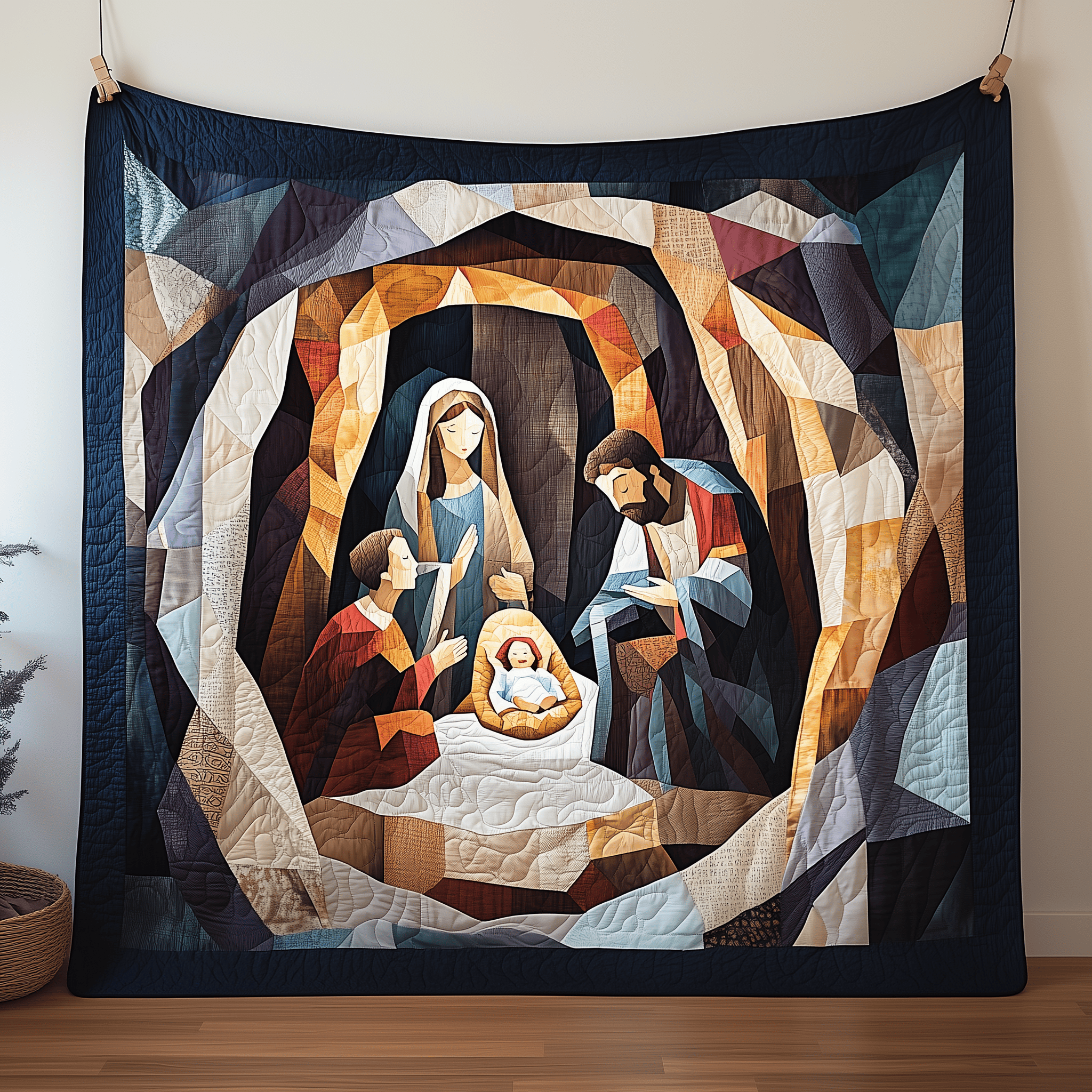 Nativity Quilted Blanket Christmas Throw Blanket Christmas Presents For Mom