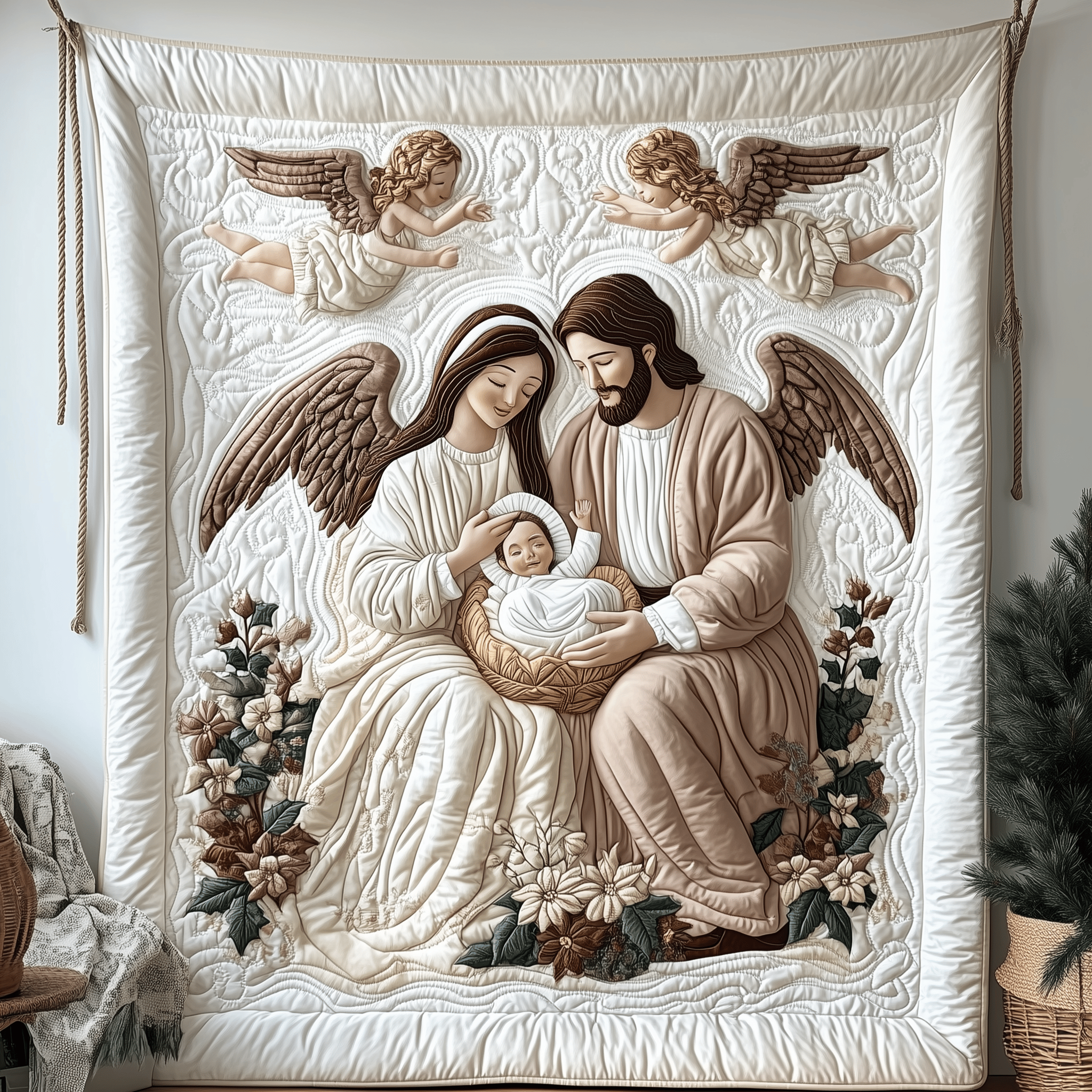Nativity Quilted Blanket Winter Blanket Best Gifts For Women 2025