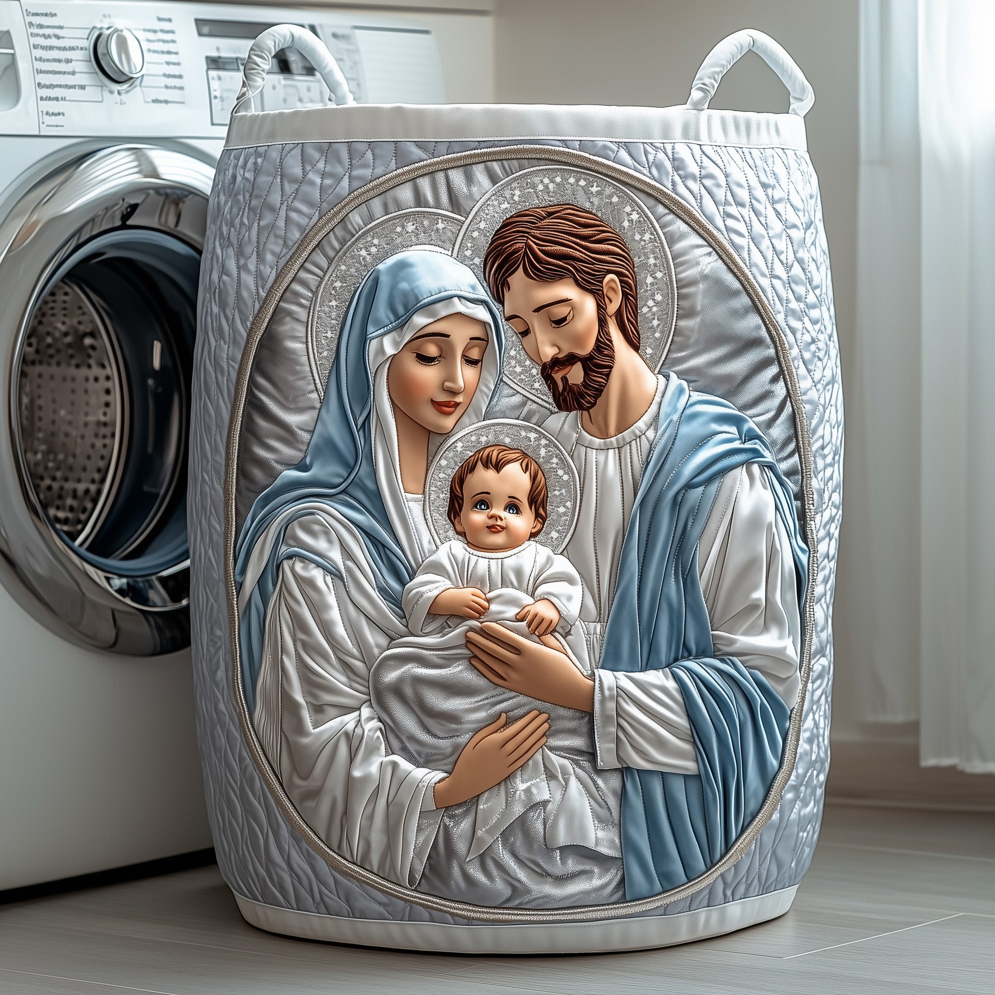 Nativity Quilted Laundry Basket Jesus Gifts For Christmas