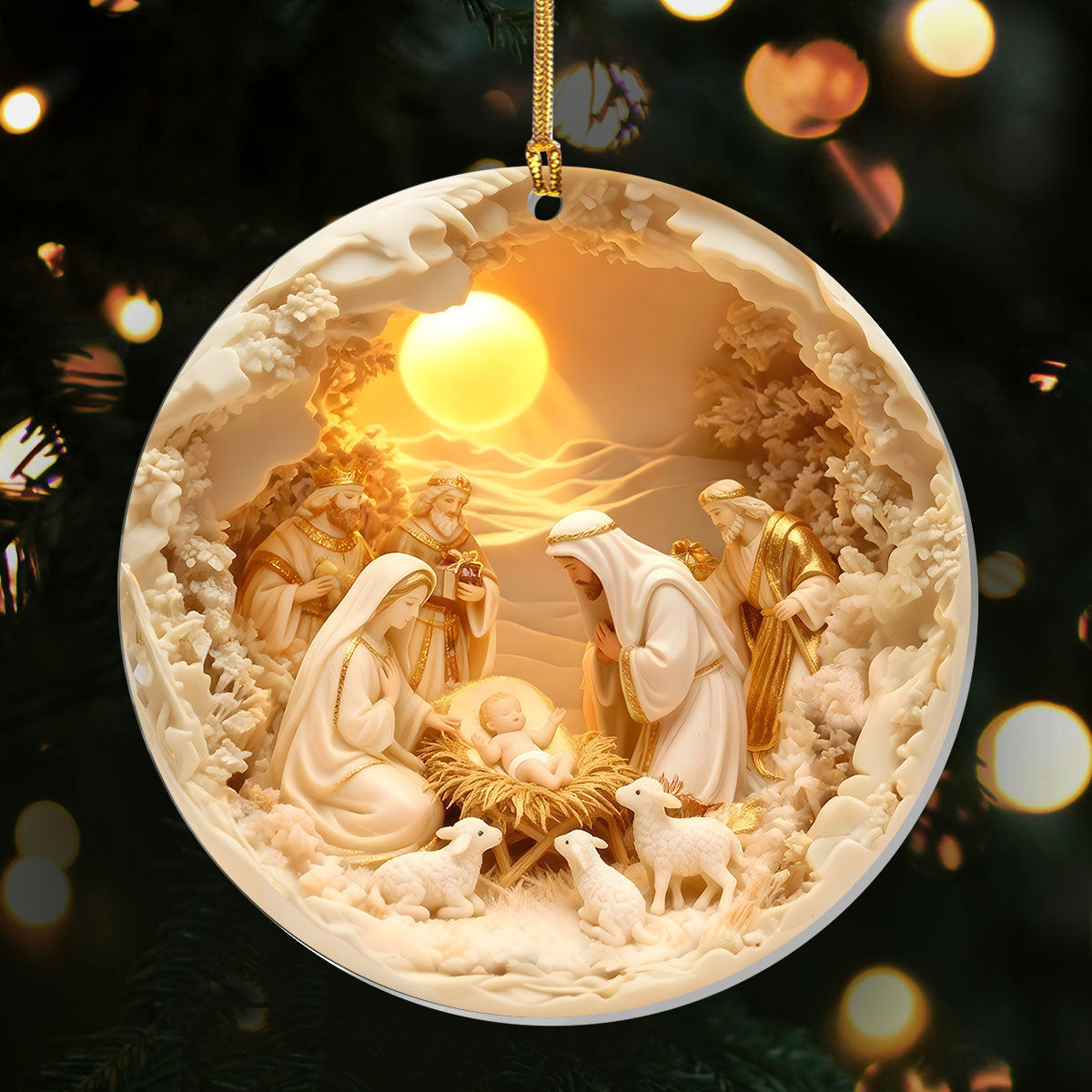 Nativity Scene Christmas Ornament Best Holiday Decor Christmas Gifts For Church Members