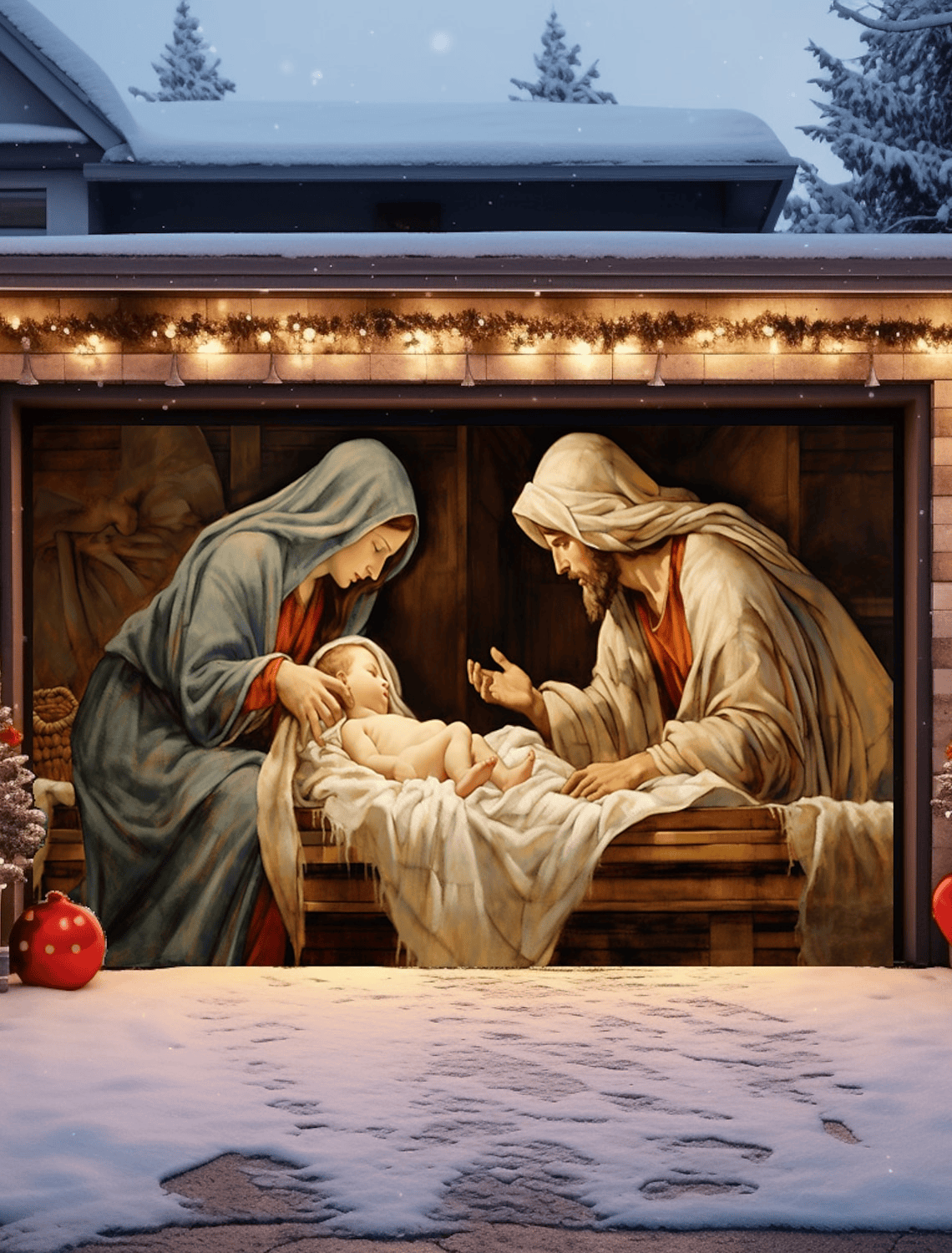 Nativity Scene Garage Door Cover Christmas Garage Door Covers Religious Christmas Presents