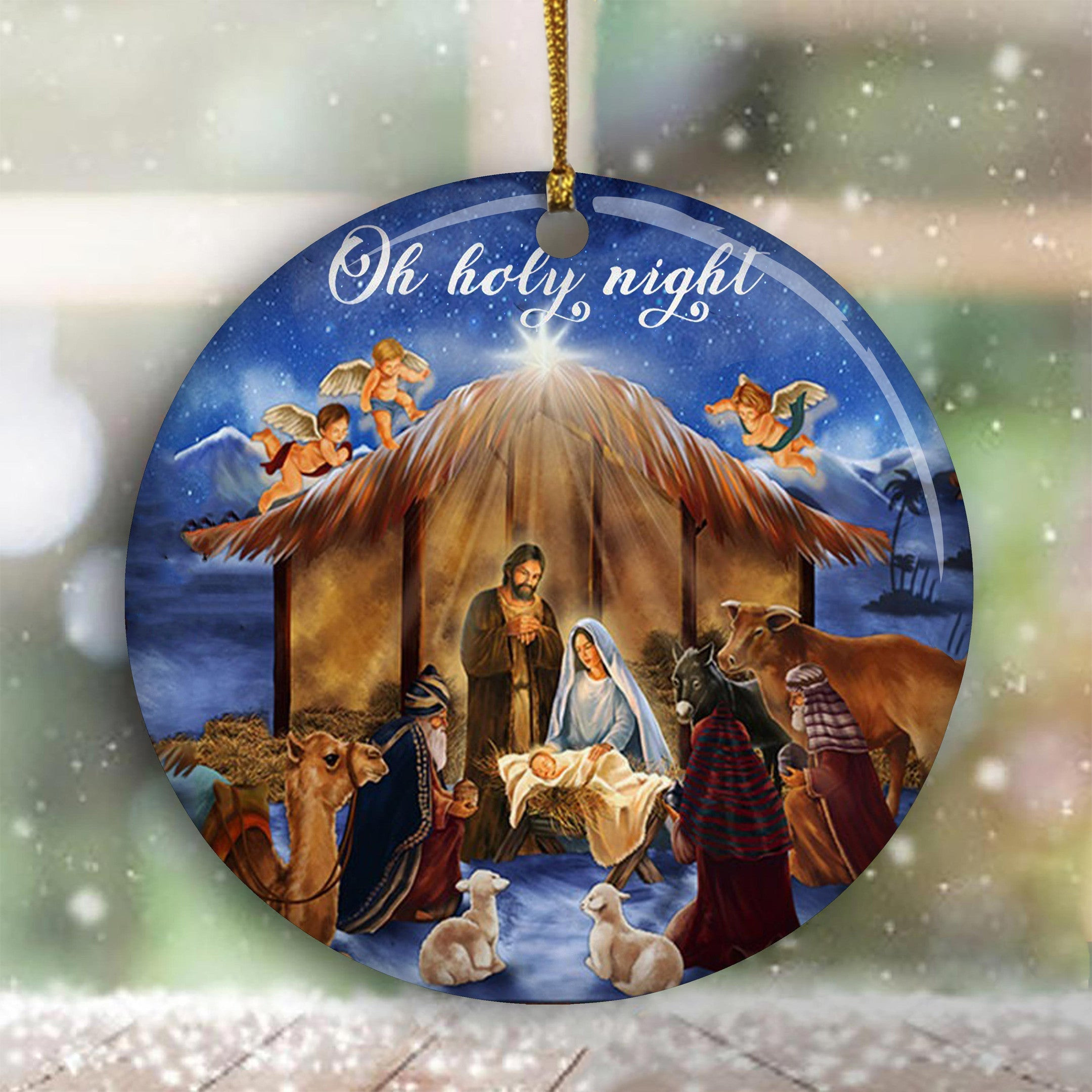 Nativity Scene Oh Holy Night Ornament Jesus Was Born Christmas Tree Ornaments Nativity Scene Oh Holy Night Ornament Jesus Was Born Christmas Tree Ornaments