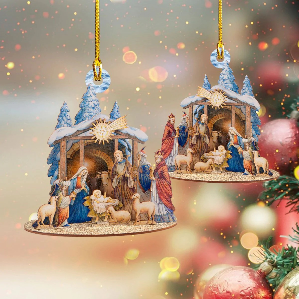Nativity Scene Ornament 2024 Christmas Nativity Scene Ornament Gifts