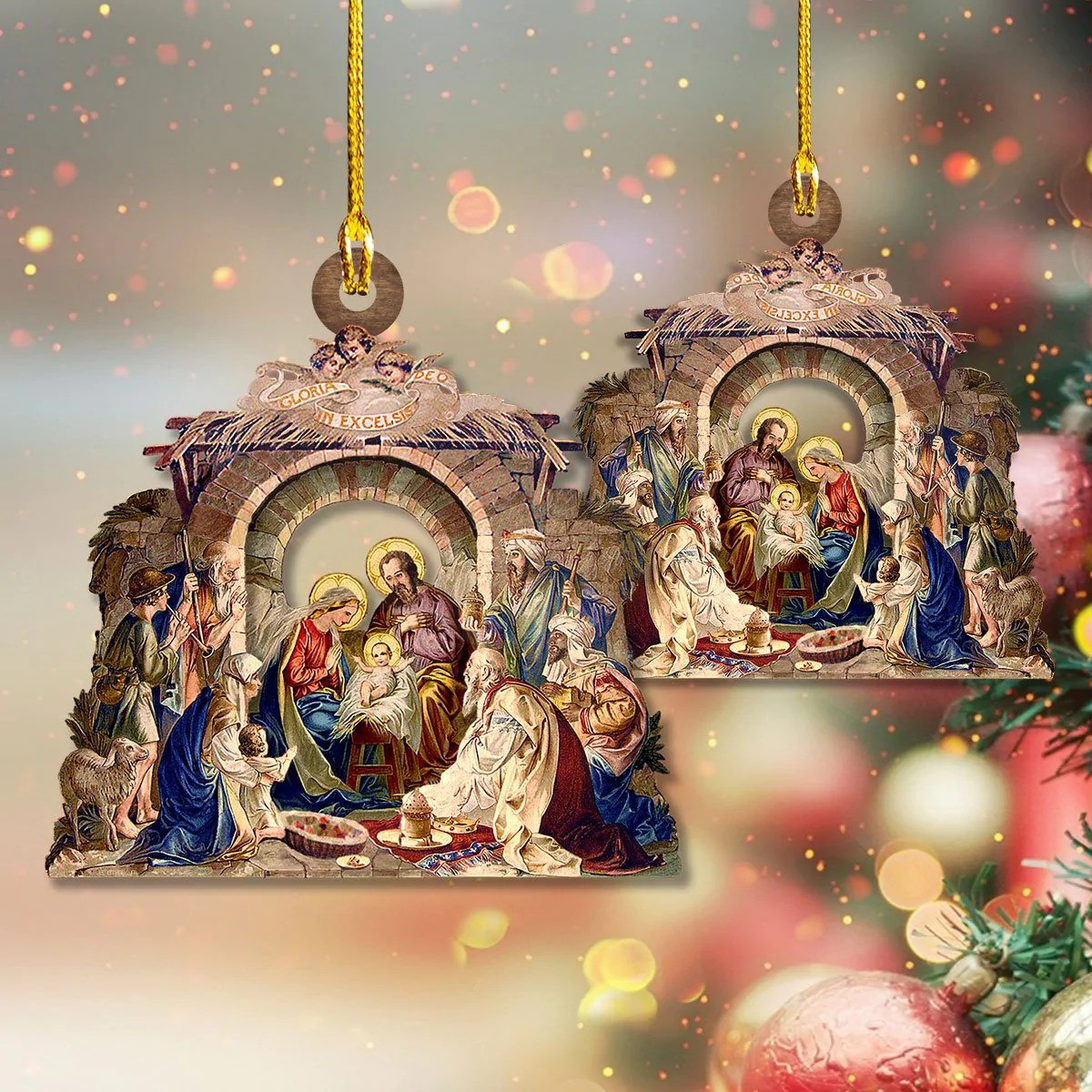 Nativity Scene Ornament 2024 Christmas Ornaments Nativity Scenes Decoration Gifts