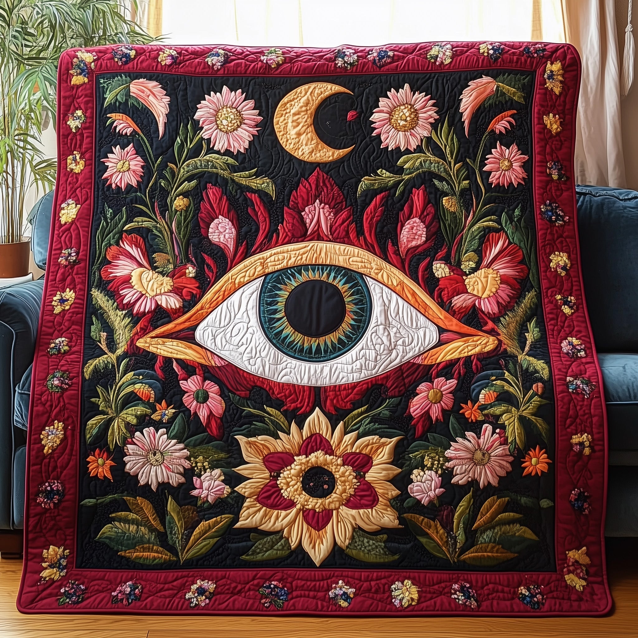 Natural Eye Opens Quilted Blanket Merchandise Throw BlanketPresents For Grown Up Daughters
