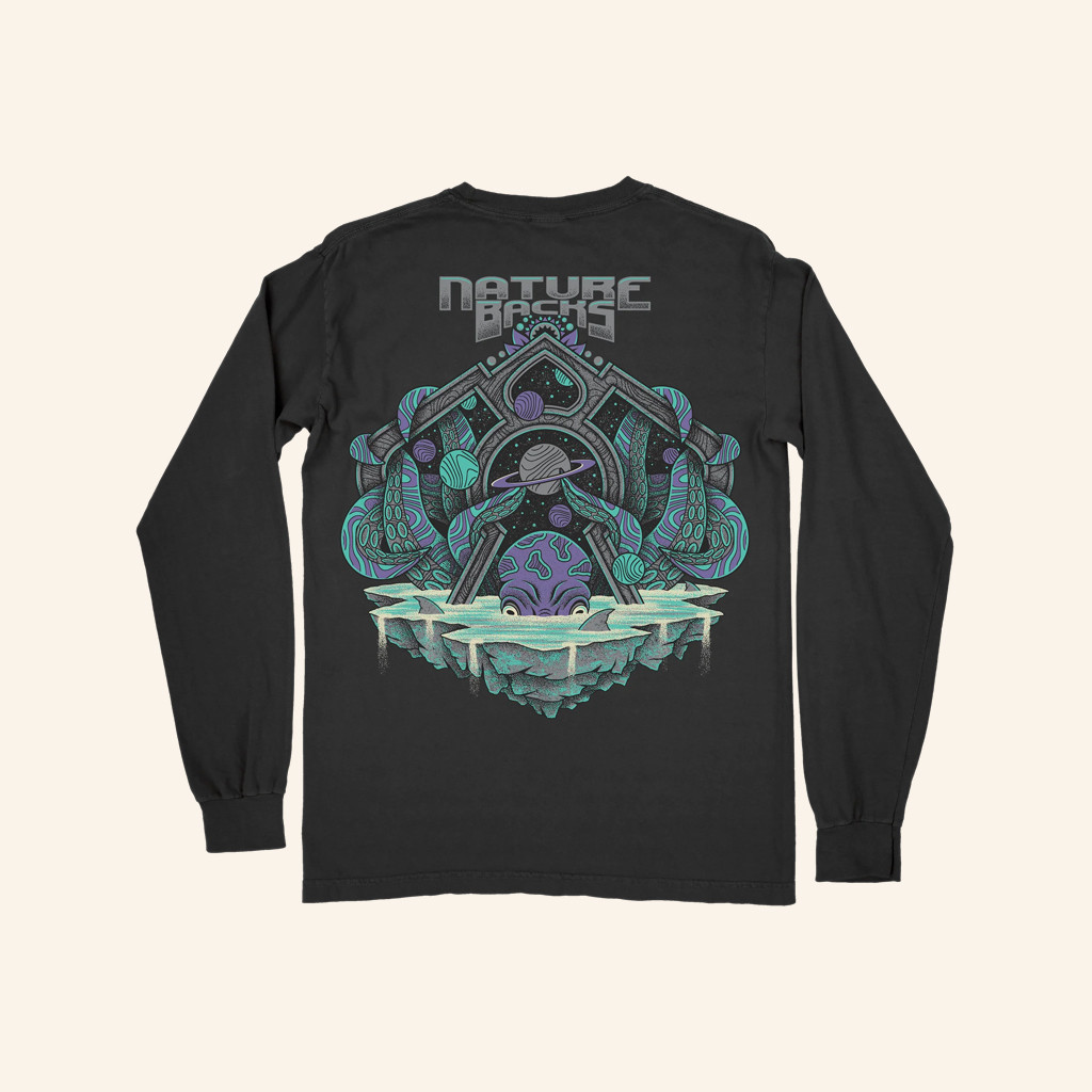 Nature Backs Merch Space Kraken Long Sleeve T-Shirt Best Gifts For Boyfriend