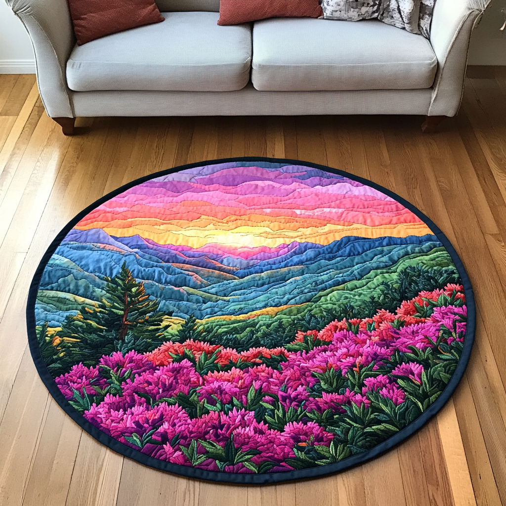 Nature Beauty Quilted Round Mat Front Entryway Ideas Gifts For Lily Lovers